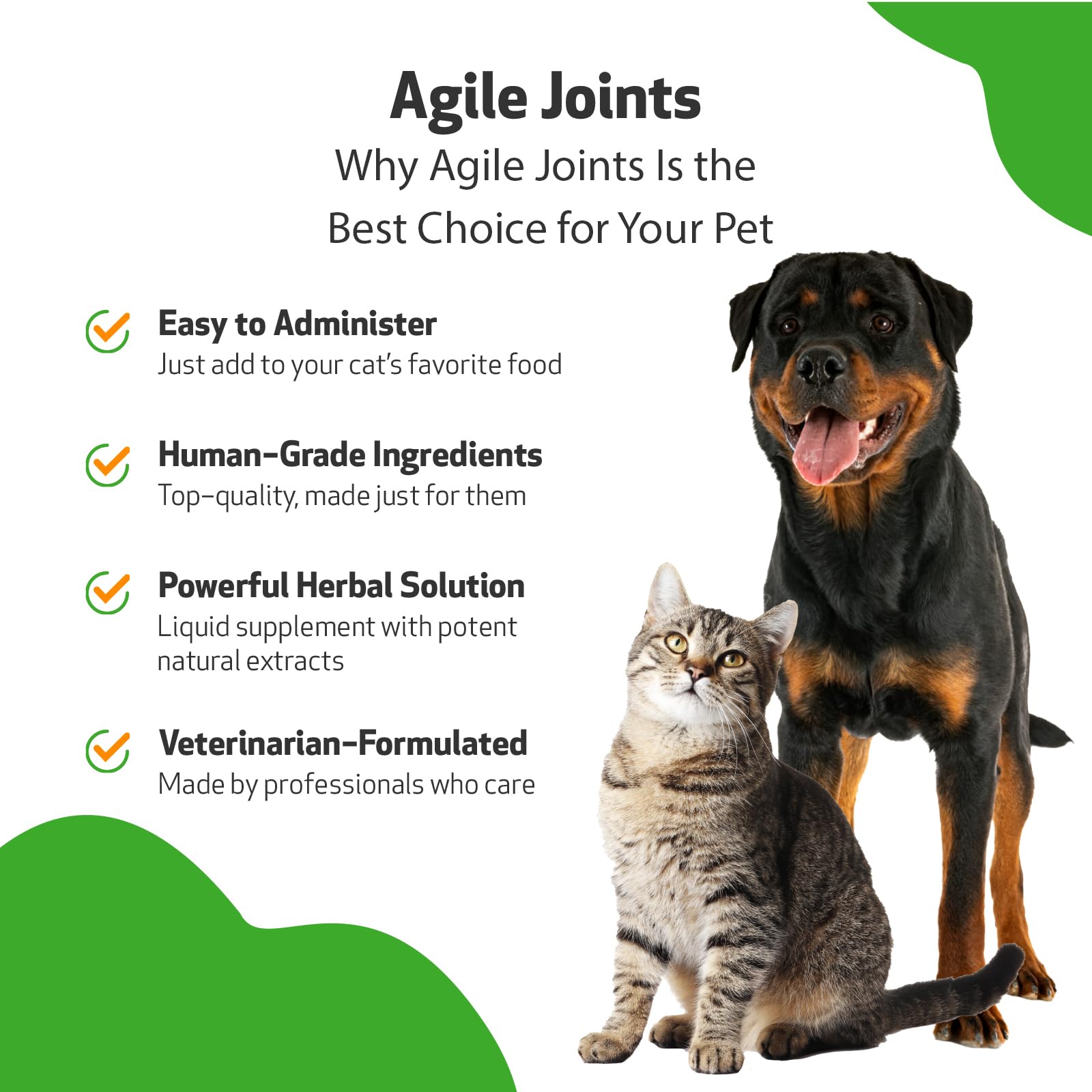 Pet Wellbeing Agile Joints for Dogs - Hip and Joint Health, Mobility, Devils Claw, Boswellia, Joint Ligament and Cartilage - Vet