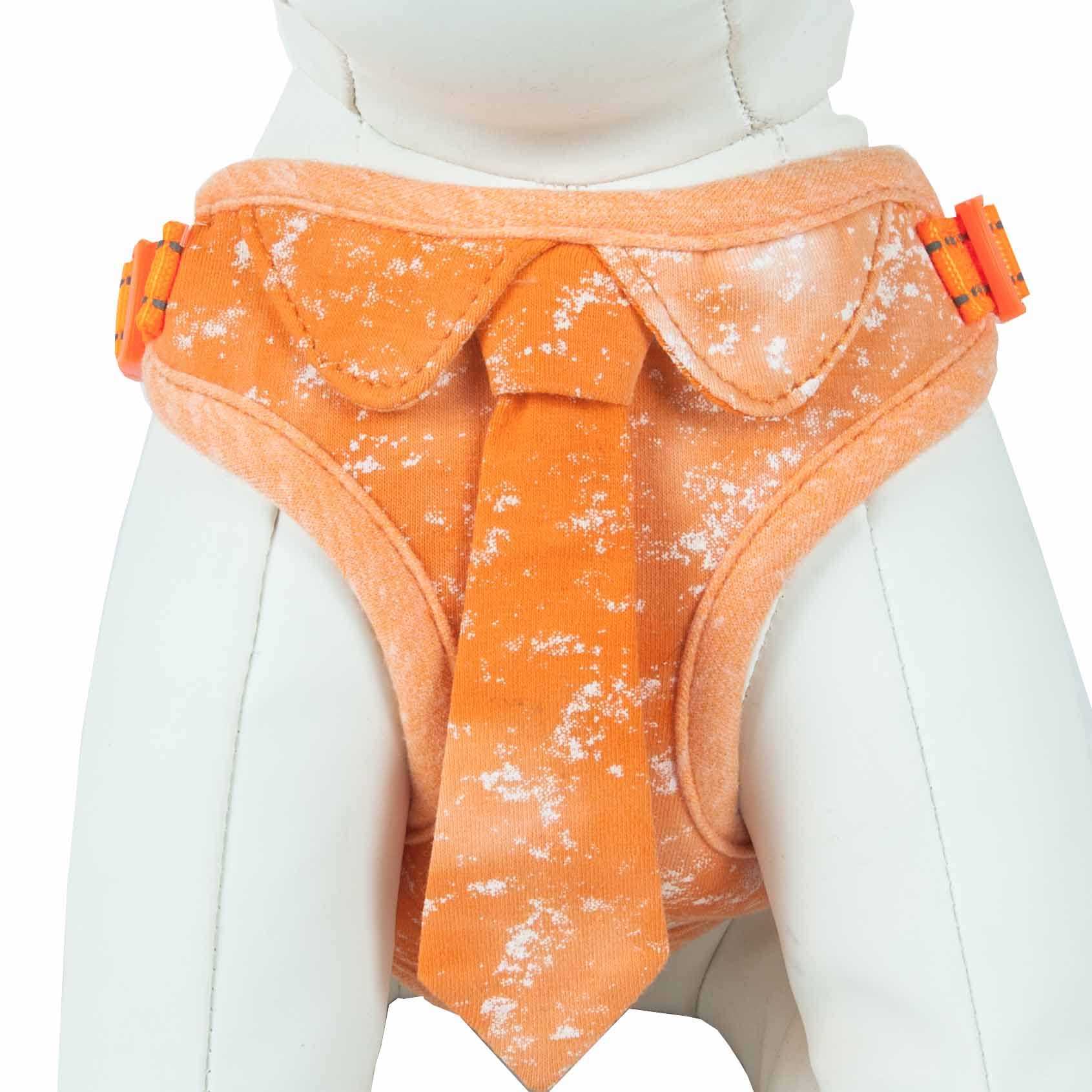 Pet Life ® 'Bonatied' Dog Harness with Built-in Designer Necktie by Dog Collar - Pet Harness with Breathable Micro-mesh and Steel Dog Leash Connecting Loops