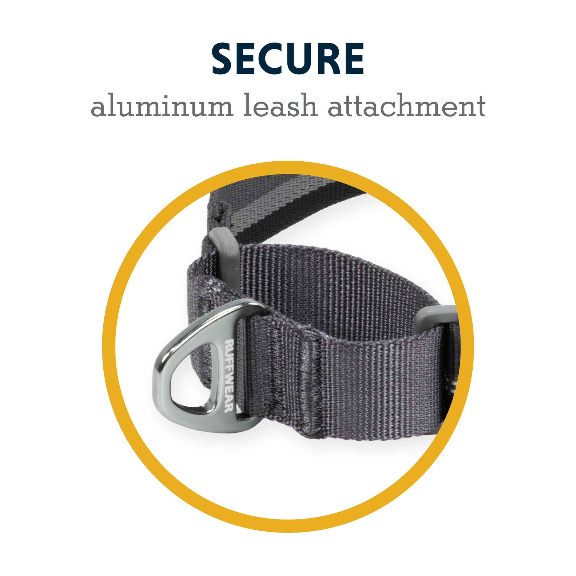 Ruffwear, Web Reaction Dog Collar, Martingale Collar For On-Leash Walking, Basalt Gray, 11''-14''