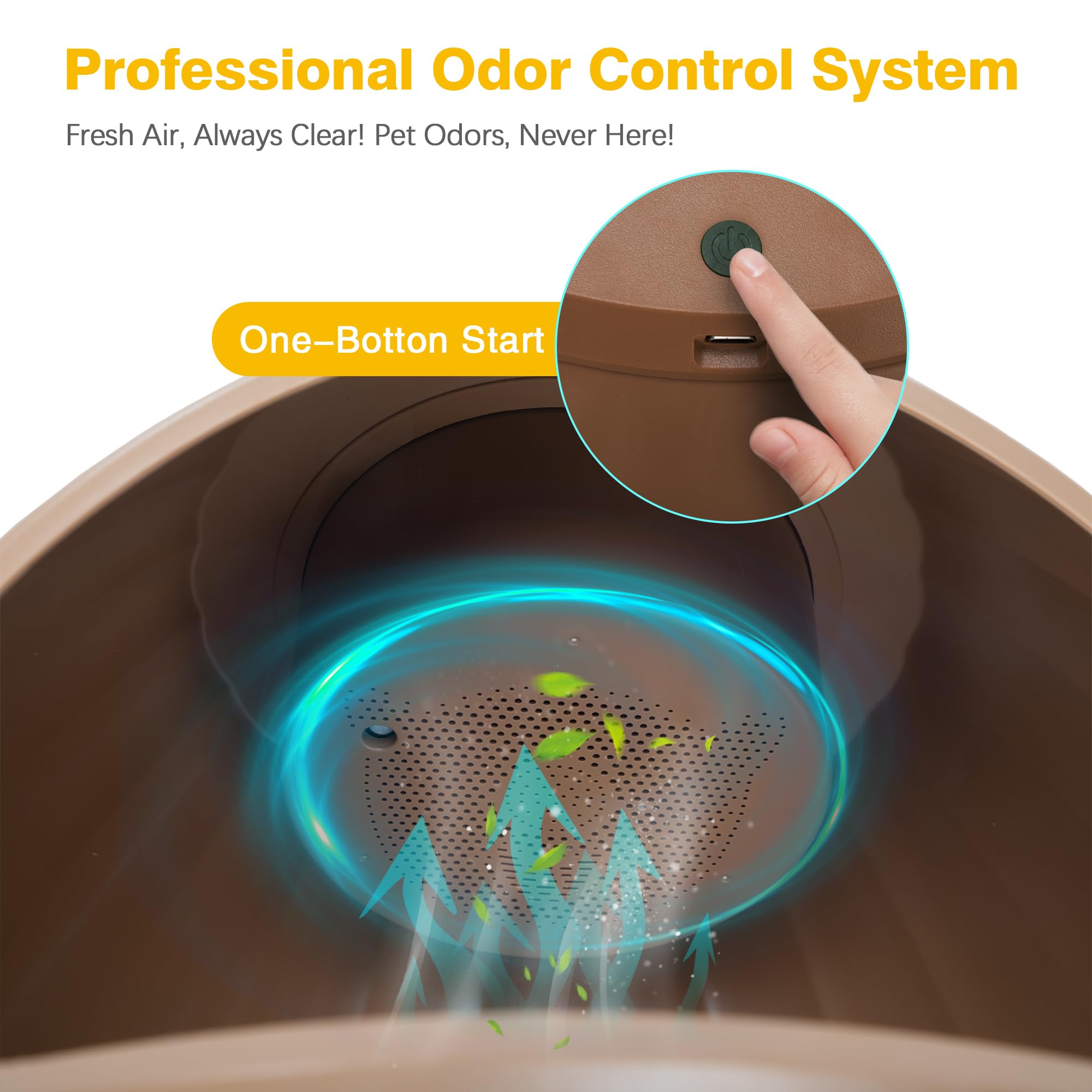 Eggloa6 Hidden Litter Box Plant Cat Litter Box With 5Pcs Litter Box Liners, Cat Litter Mat, Smart Odor Removal System, Artificia