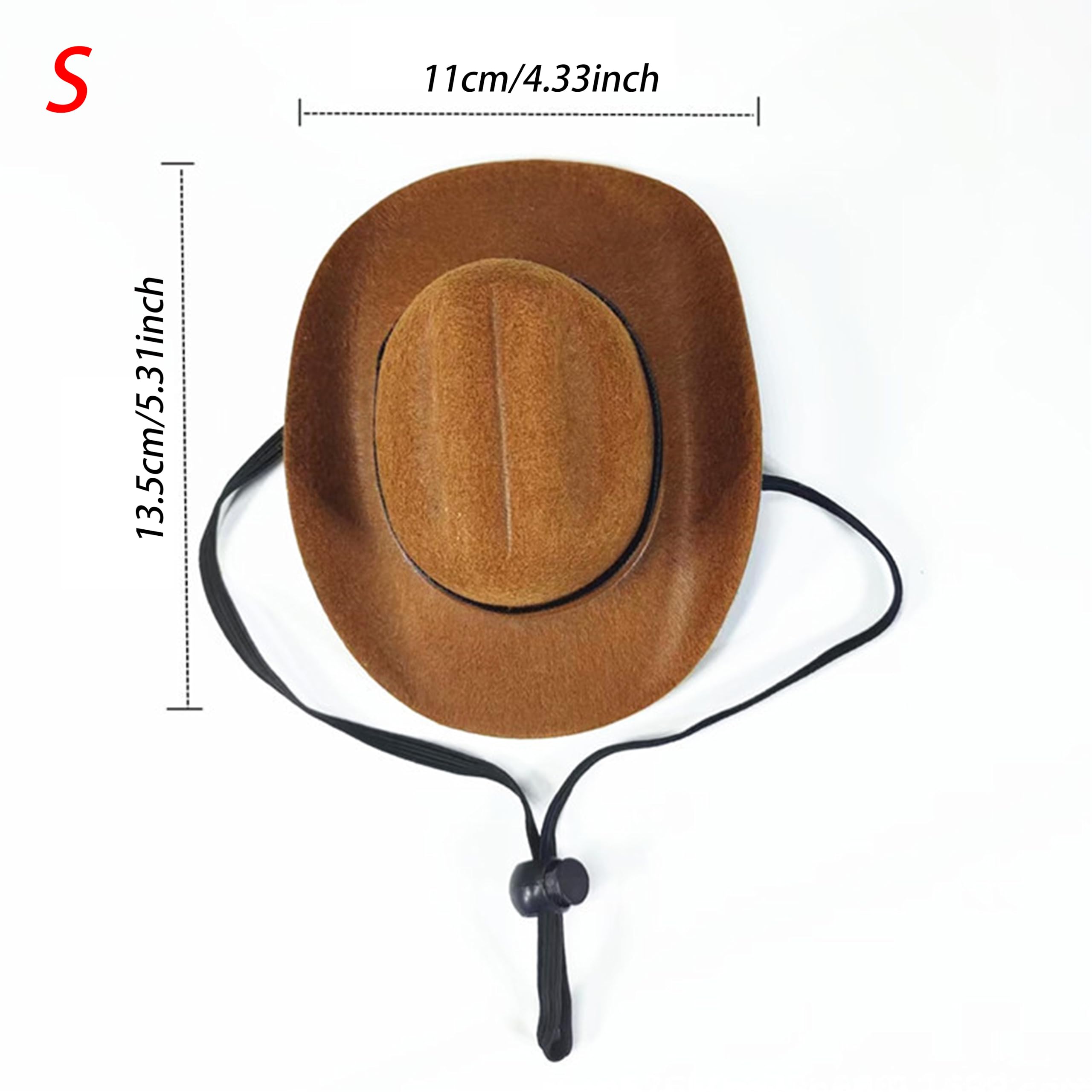 Saisi Pet Cowboy Dog Or Cat Costume, Dog Apparels & Accessories, Frenchie Dog Hat Costumes With Paisley Bandana Scarf For Puppy