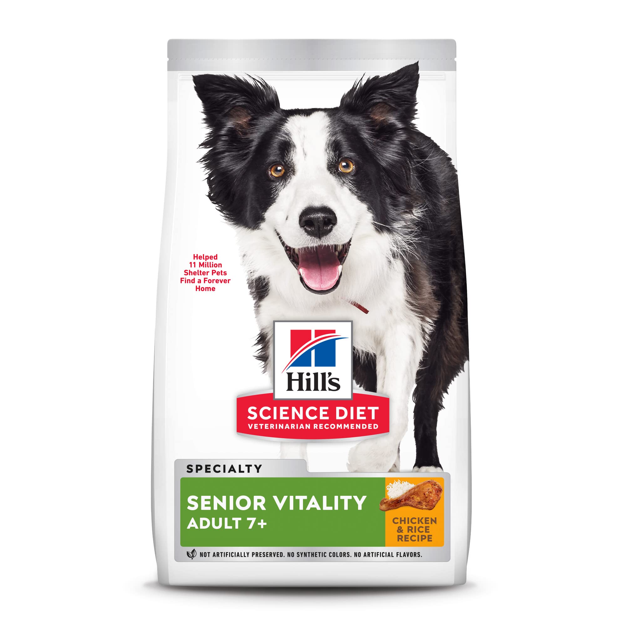 Hills Science Diet Senior 7+ Senior Vitality Chicken & Rice Recipe Dry Dog Food, 3.5 lbs.