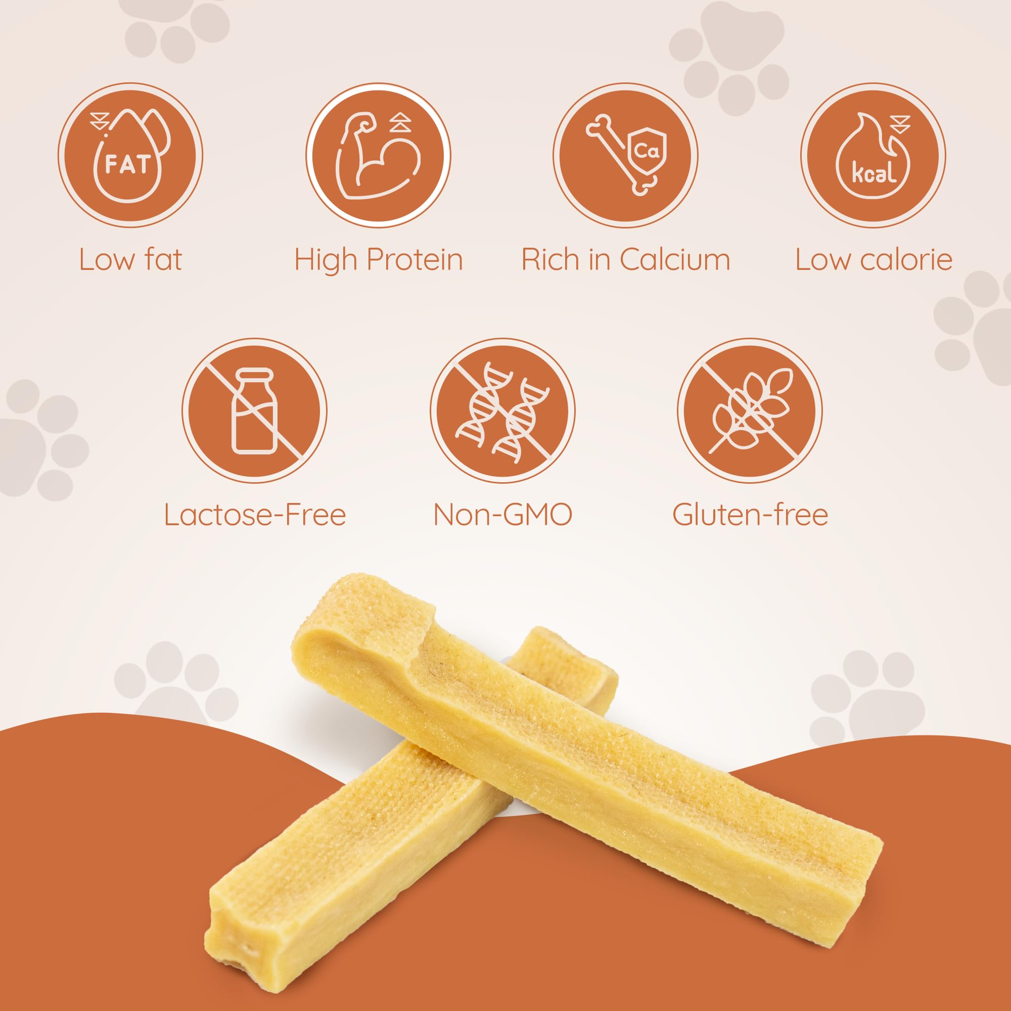 Wildfang Natural Yak Chews for Dogs, Hard Yak Cheese Dog Chews from Cow Milk - 1 Pack Cheese Yak Chews for Large Dogs & Small Do
