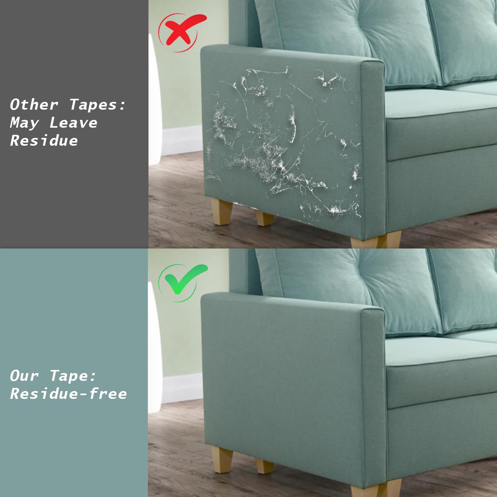 Vexong Cat Scratching Tape Pads Deterrent Tape 13'' X 14Ft Furniture Protectors From Cats Transparent Self-Adhesive Pet Training