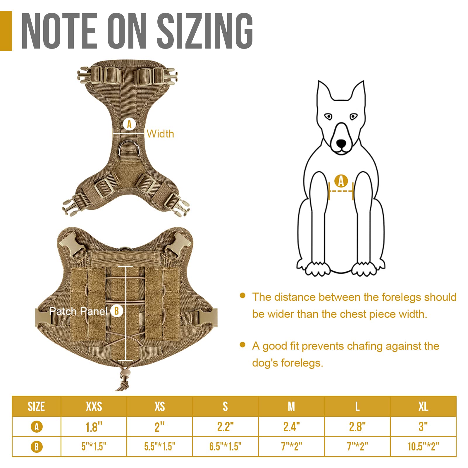 OneTigris Dog Harness,Tactical Dog Harness with Handle,No-Pull Service Dog Vest with Hook & Loop Panels,Adjustable Dog Vest Harn