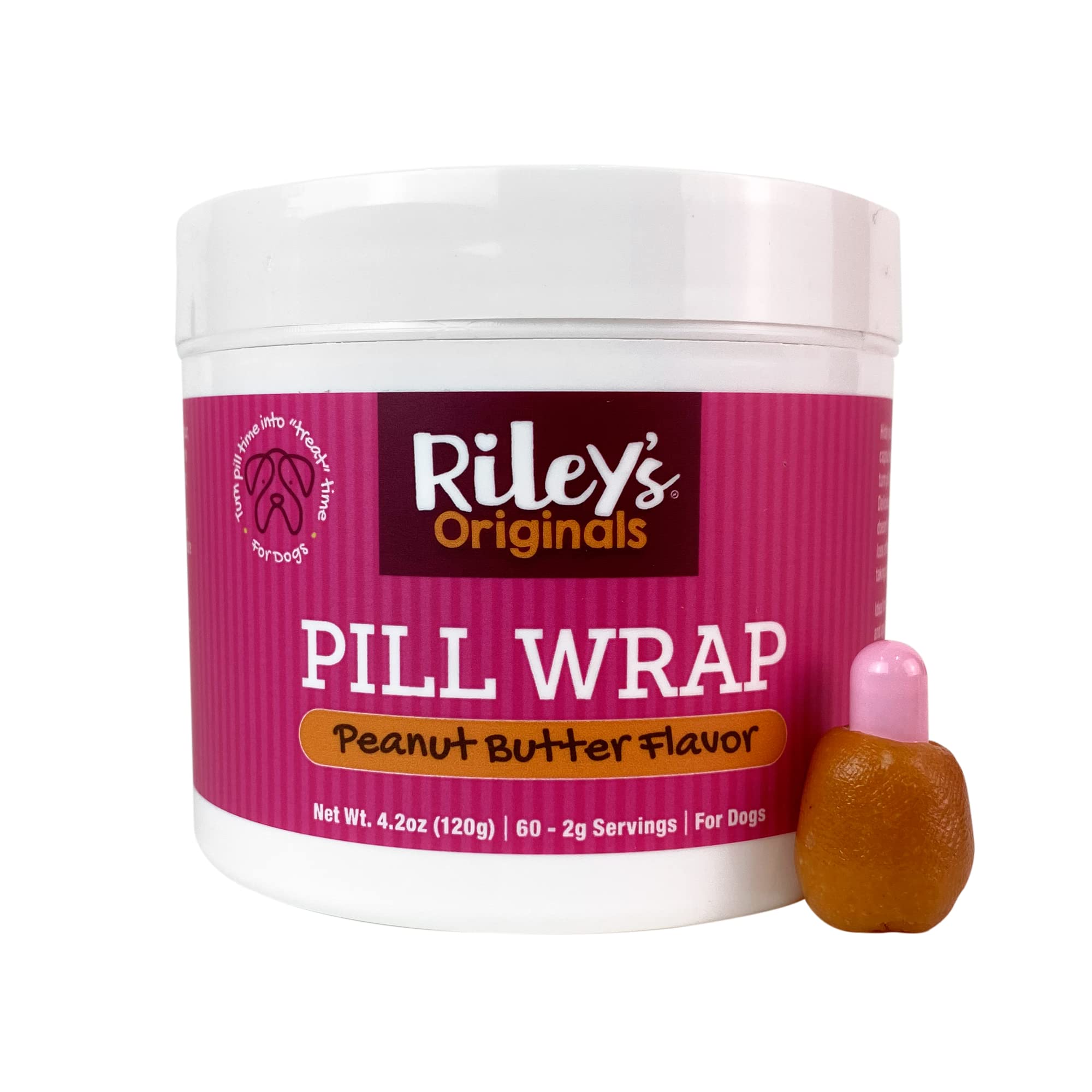 Rileys Pill Wrap for Dogs - Delicious Peanut Butter Flavored Pill Paste for Dogs - Wrap Pills, Capsules, Tablets in a Pocket or