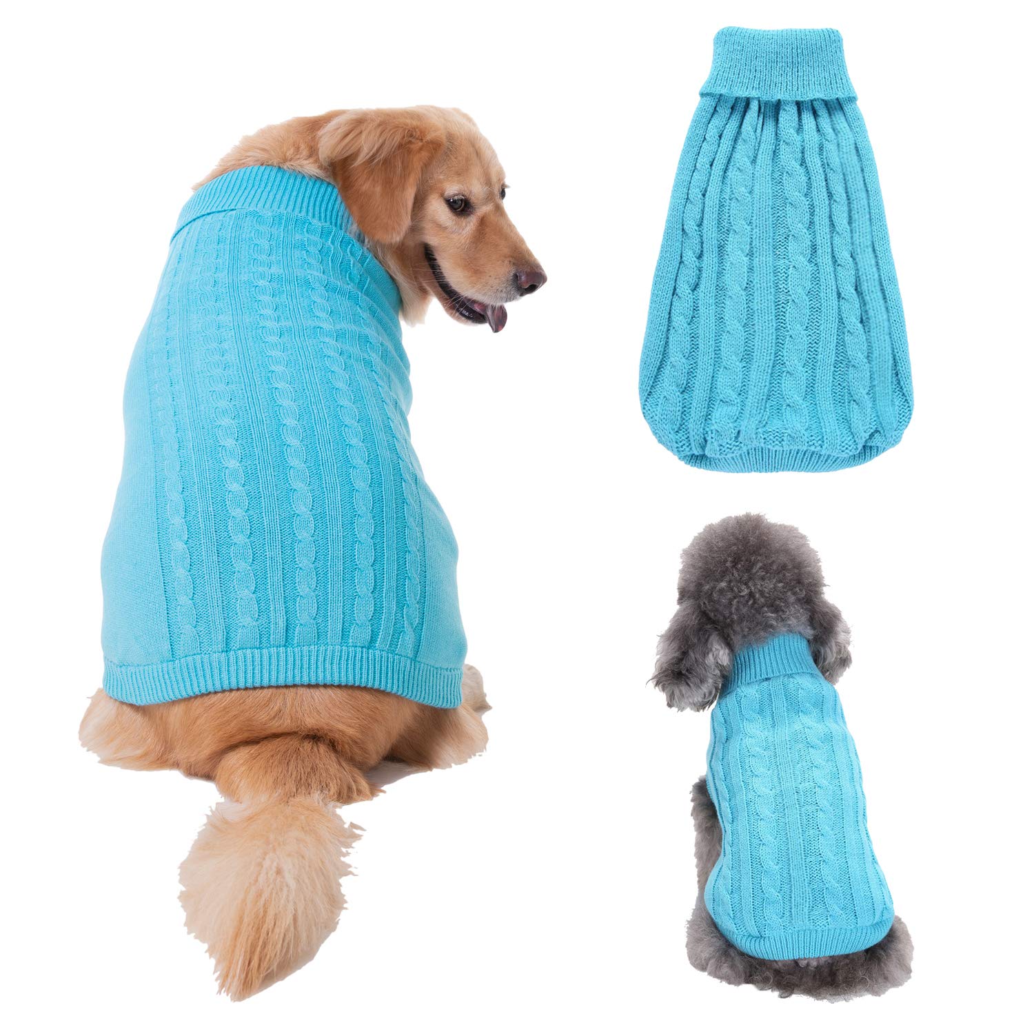 Dog Sweater, Warm Pet Sweater, Dog Sweaters For Small Dogs Medium Dogs Large Dogs, Cute Knitted Classic Cat Sweater Dog Clothes Coat For Girls Boys Dog Puppy Cat (Xxxl, Dark Blue)