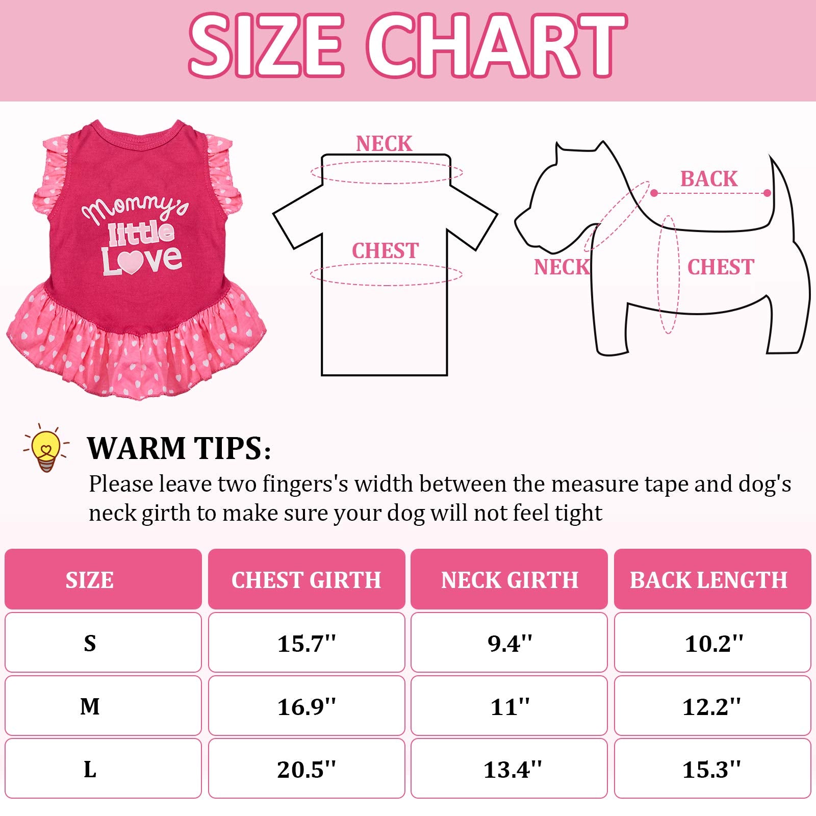2 Pieces Dog Dresses For Small Dogs Cute Girl Female Dog Dress Mommy Puppy Shirt Skirt Doggie Dresses Pet Summer Clothes Apparel For Dogs And Cats (Love And Angel,Large)