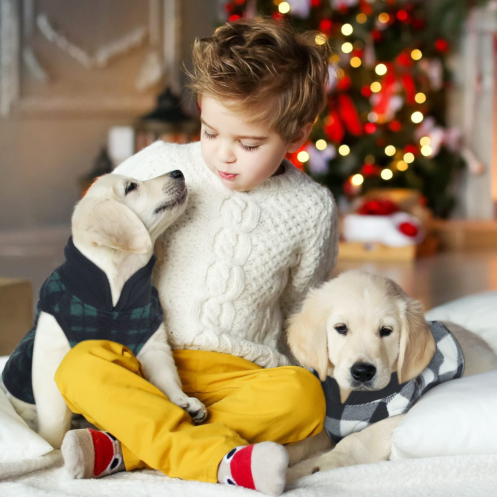 10 Pack Dog Sweaters For Small Dogs Fleece Small Dog Sweaters With Leash Ring Puppy Sweater Fleece Soft Dog Winter Cold Weather Indoor And Outdoor (Medium)