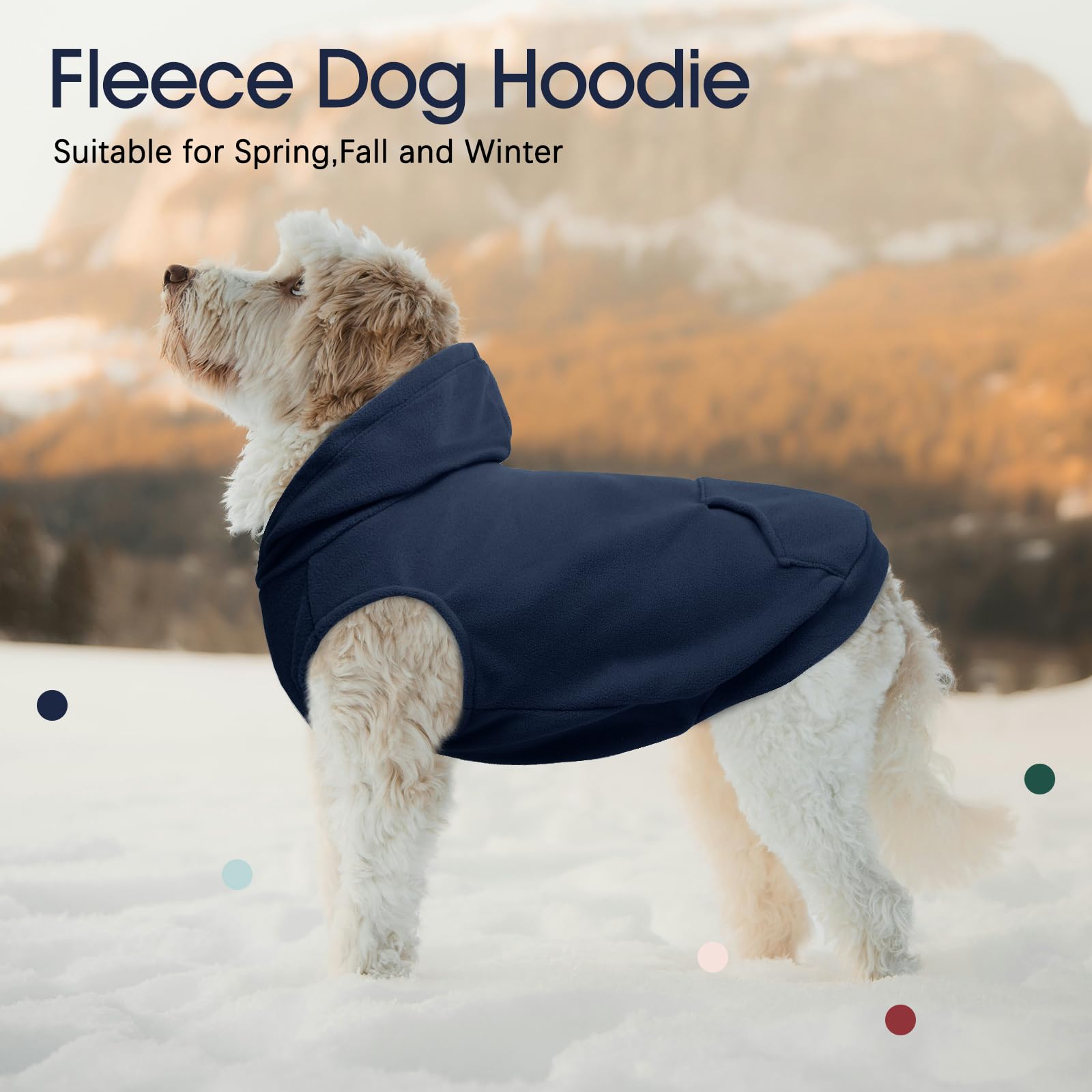 Iecoii Dog Sweatshirt For Large Dogs,Hooded Fleece Dog Vest With Leash Hole,Xxxl Dog Sweater Large Size Dog Winter Clothes,Large