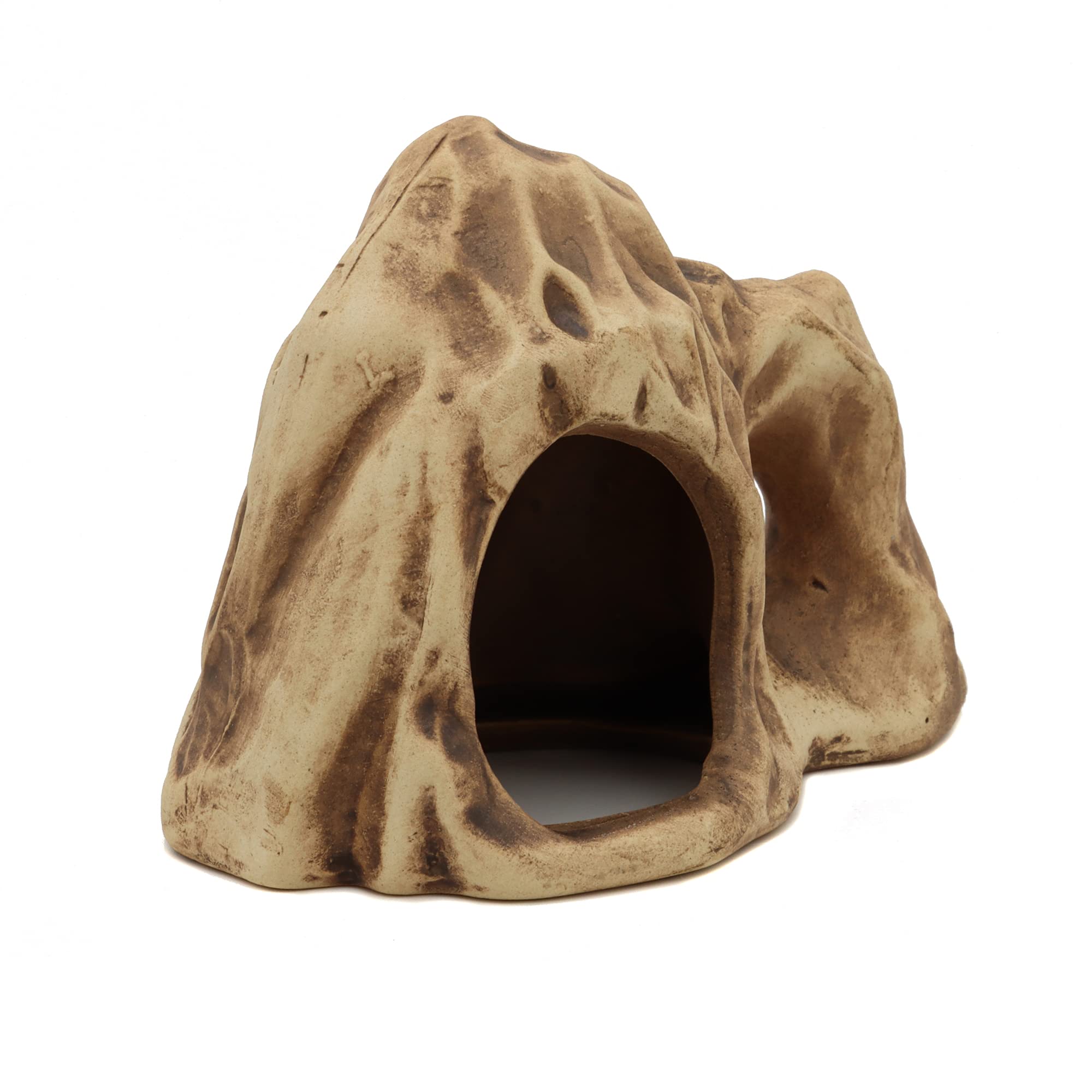 Alegi Aquarium Ceramic Decoration Mountain, Cave Rock For Cichlids, Betta Fish Tank (Mountain 2)