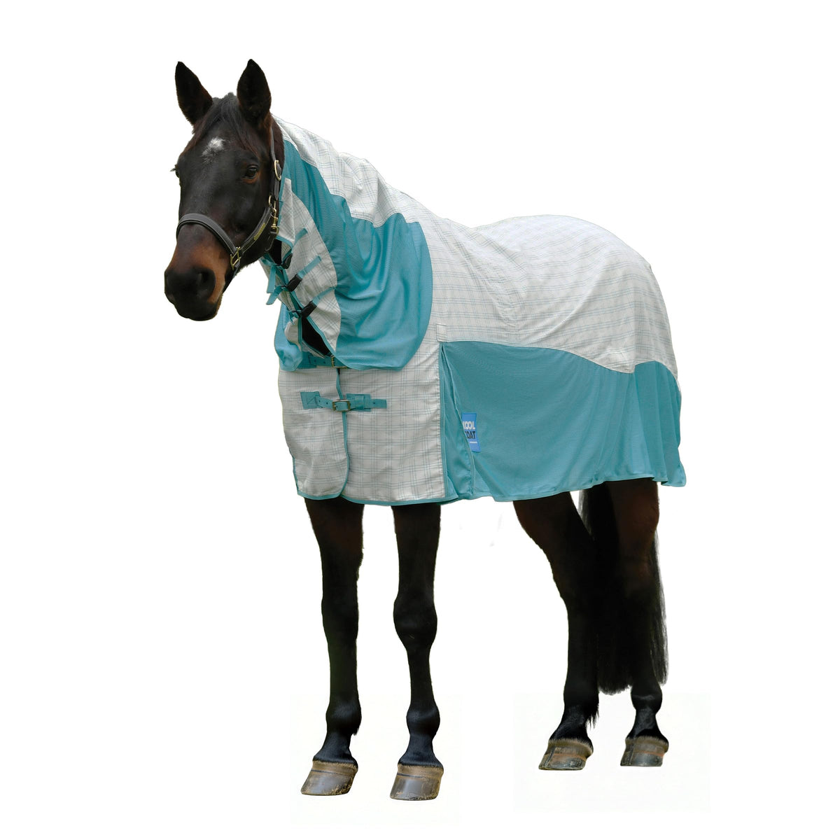 Kool Coat Cotton Airstream Ii Detach-A-Neck White/Mint 78''