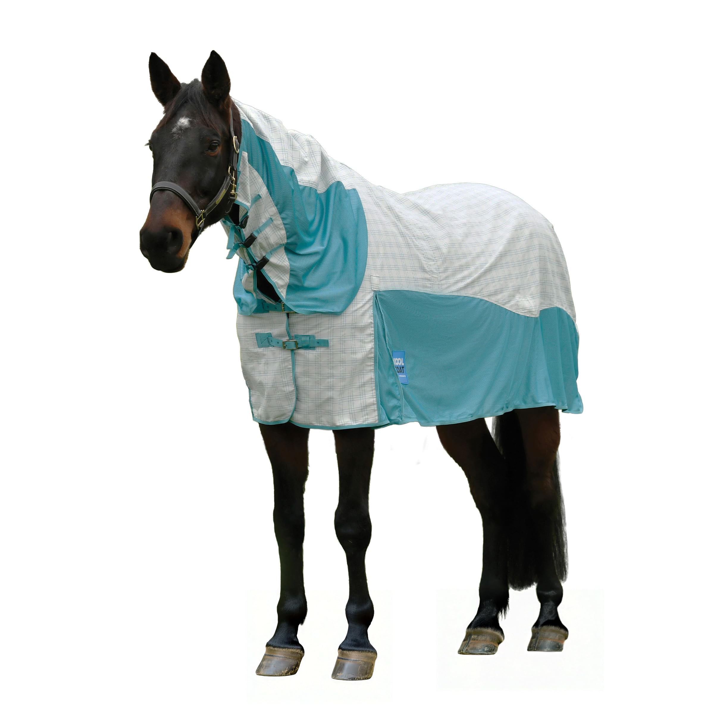 Kool Coat Cotton Airstream Ii Detach-A-Neck White/Mint 69''