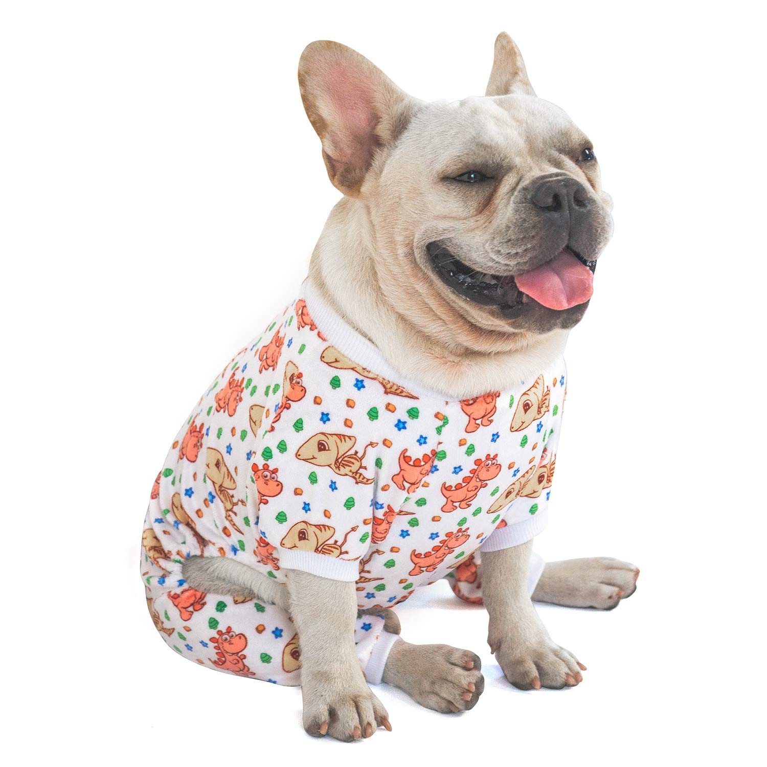 Cutebone Halloween Dog Pajamas Pet Clothes Cat Apparel Shirt Winter Holiday Cute Pjs Bodysuit For Doggie Onesies P173Xs