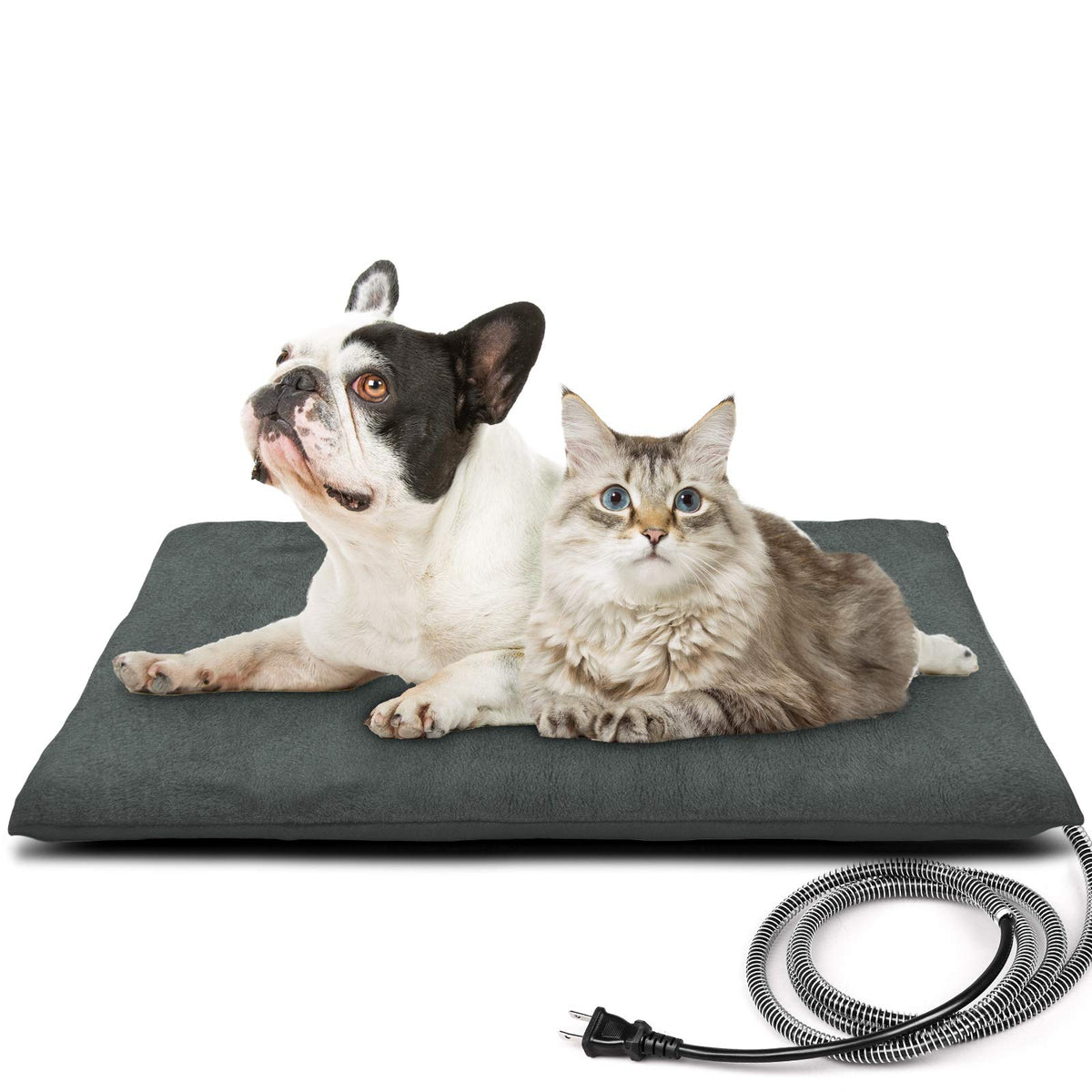 Petnf Outdoor Heated Pet Bed With Waterproof Cover,Pet Heating Pads For Dog,Soft Electric Blanket Auto Temperature Control,Heati