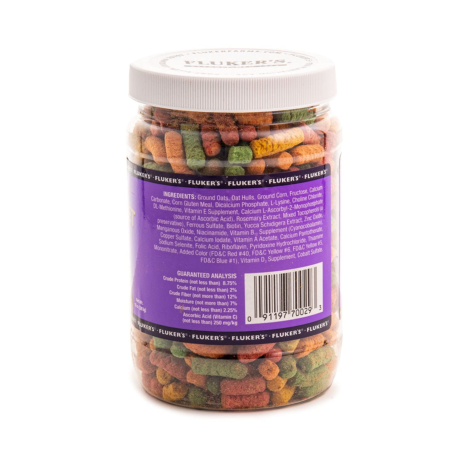 Flukers Tortoise Diet, Large Pellet Food - Land Turtle Formula, 10oz