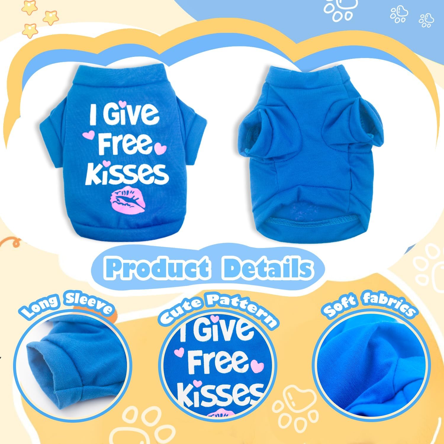 4 Pieces Dog Clothes for Small Dogs Boy Chihuahua Clothes Spring Summer Pet Shirt Cute Puppy Shirts Outfits Dog T-Shirt (4 Pack,