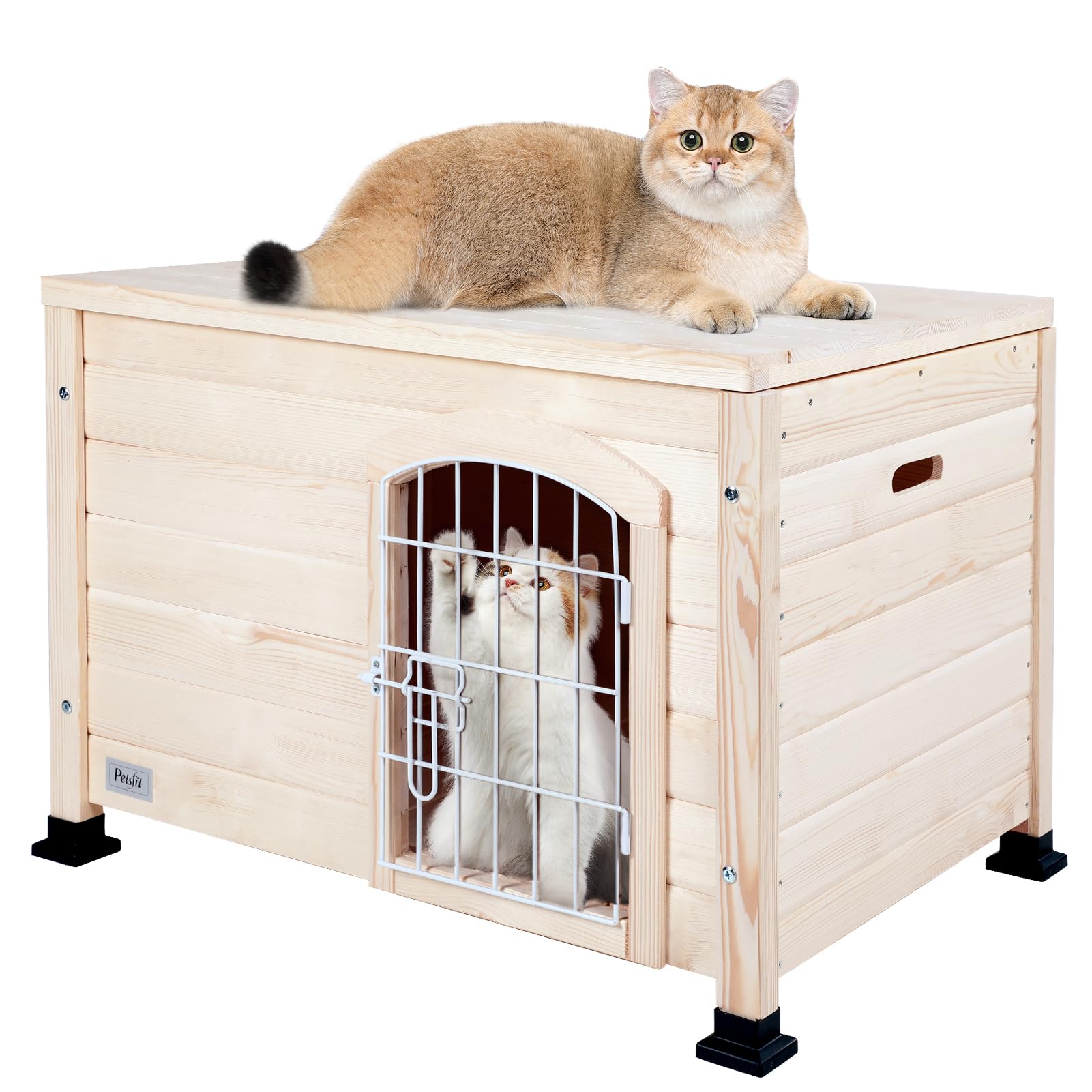 Petsfit Litter Box Enclosure, Modern Cat Litter Box Furniture With Door, Cat House For Indoor Cats, Side End Table, Perfect For 
