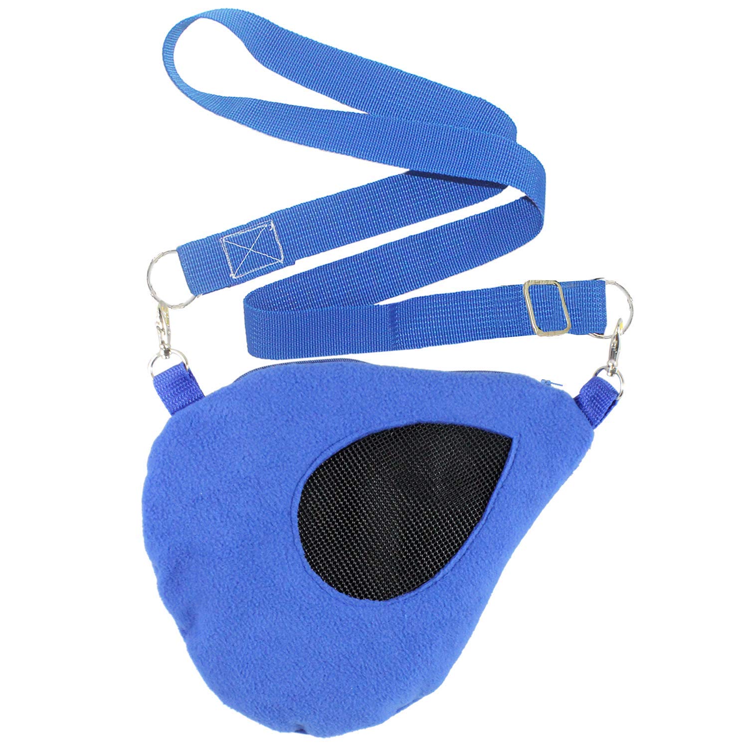 Exotic Nutrition Teardrop Carry Pouch (Black) - Small Animal Fleece Bonding Pouch - For Sugar Gliders, Hamsters, Gerbils, Mice,