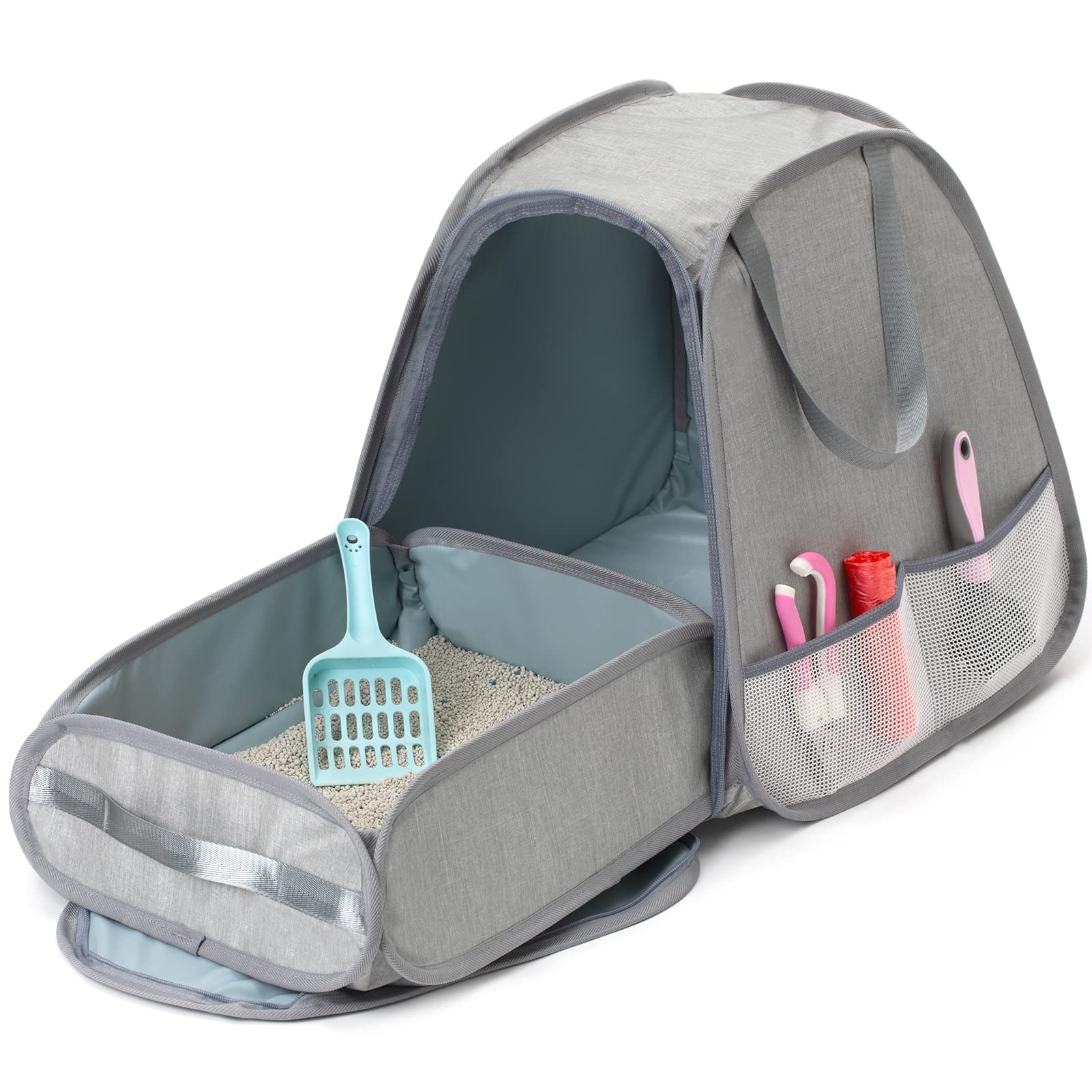 Xingyuner Collapsible Portable Cat Litter Box Standard For Travel Light Weight Leak-Proof