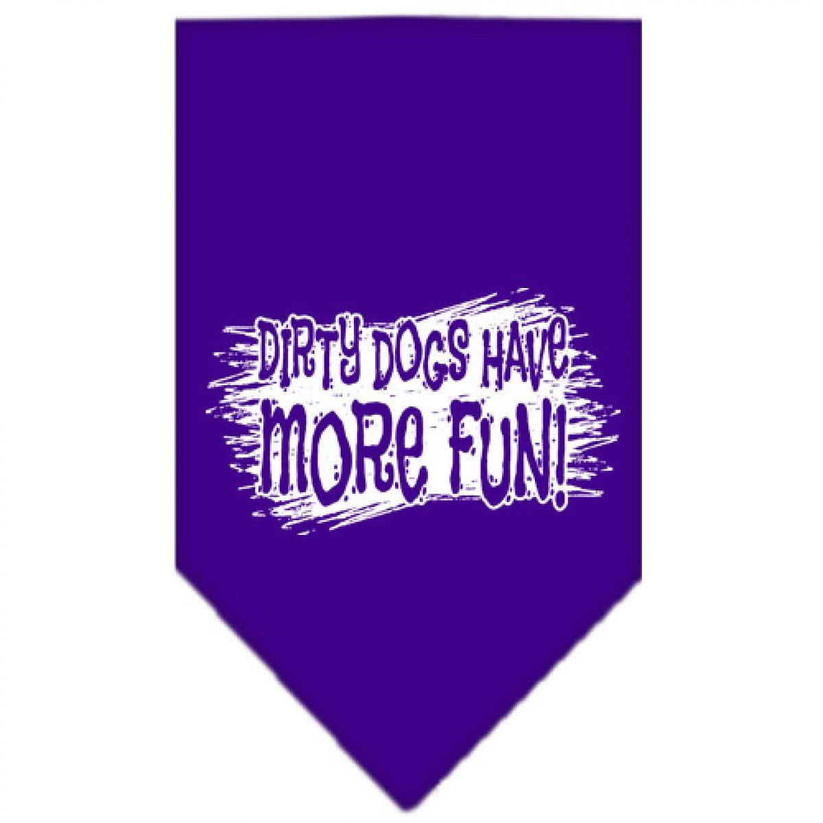 Mirage Pet Products Dirty Dog Screen Print Bandana for Pets, Small, Purple