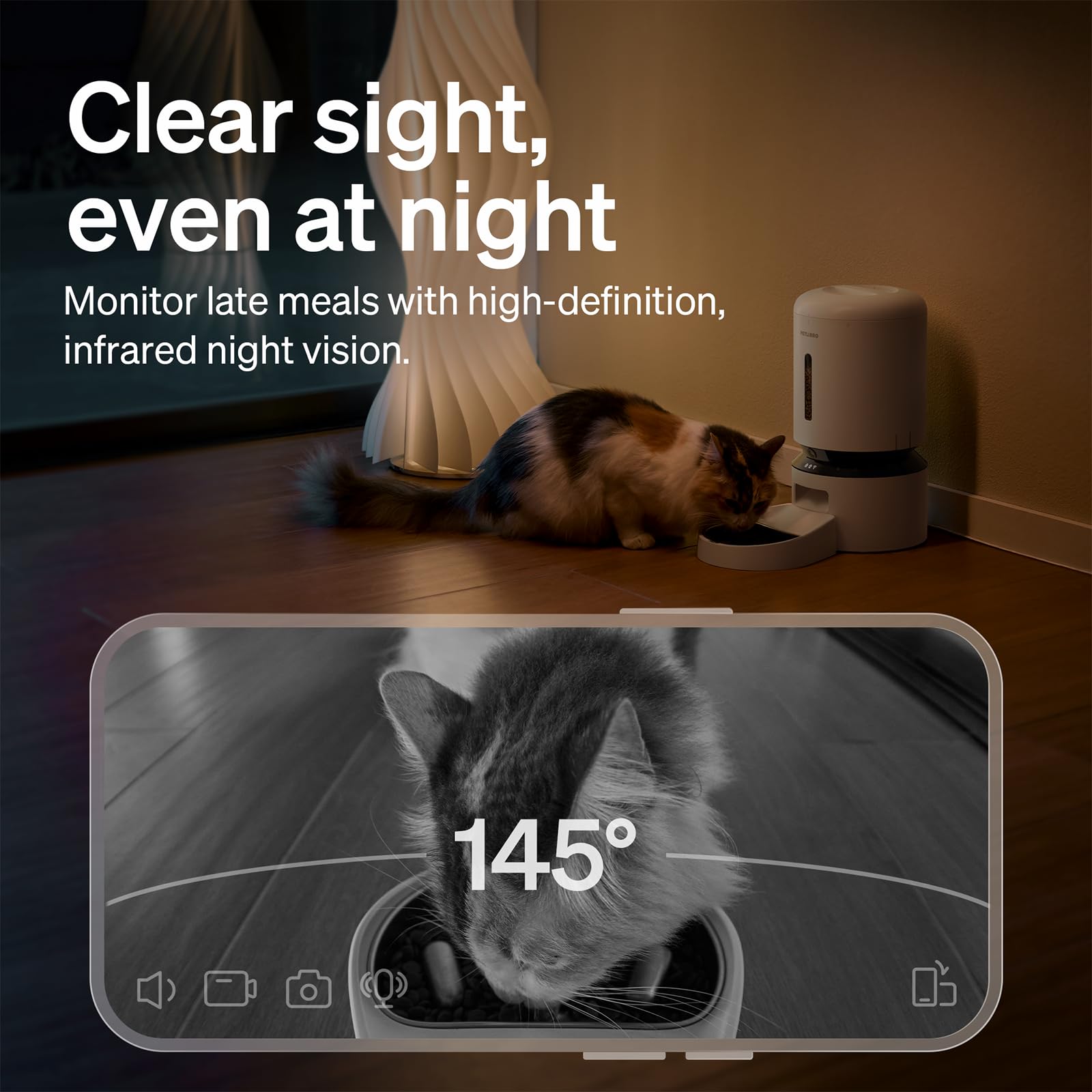 PETLIBRO Automatic Cat Feeder with Camera, Auto Pet Food Dispenser Slow Feeder Dog Bowl 1080P HD Video with Night Vision 5G WiFi