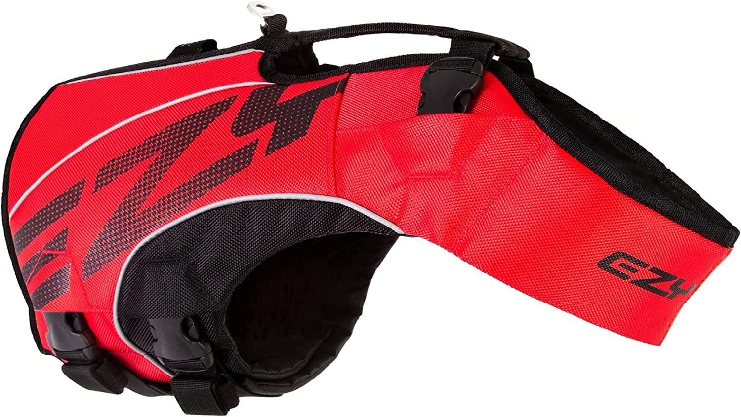 Ezydog Dfd X2 Dog Life Jacket - Adjustable Swimming Safety Life Vest Preserver With Continuous Neck Flotation, Reflective Trim, 