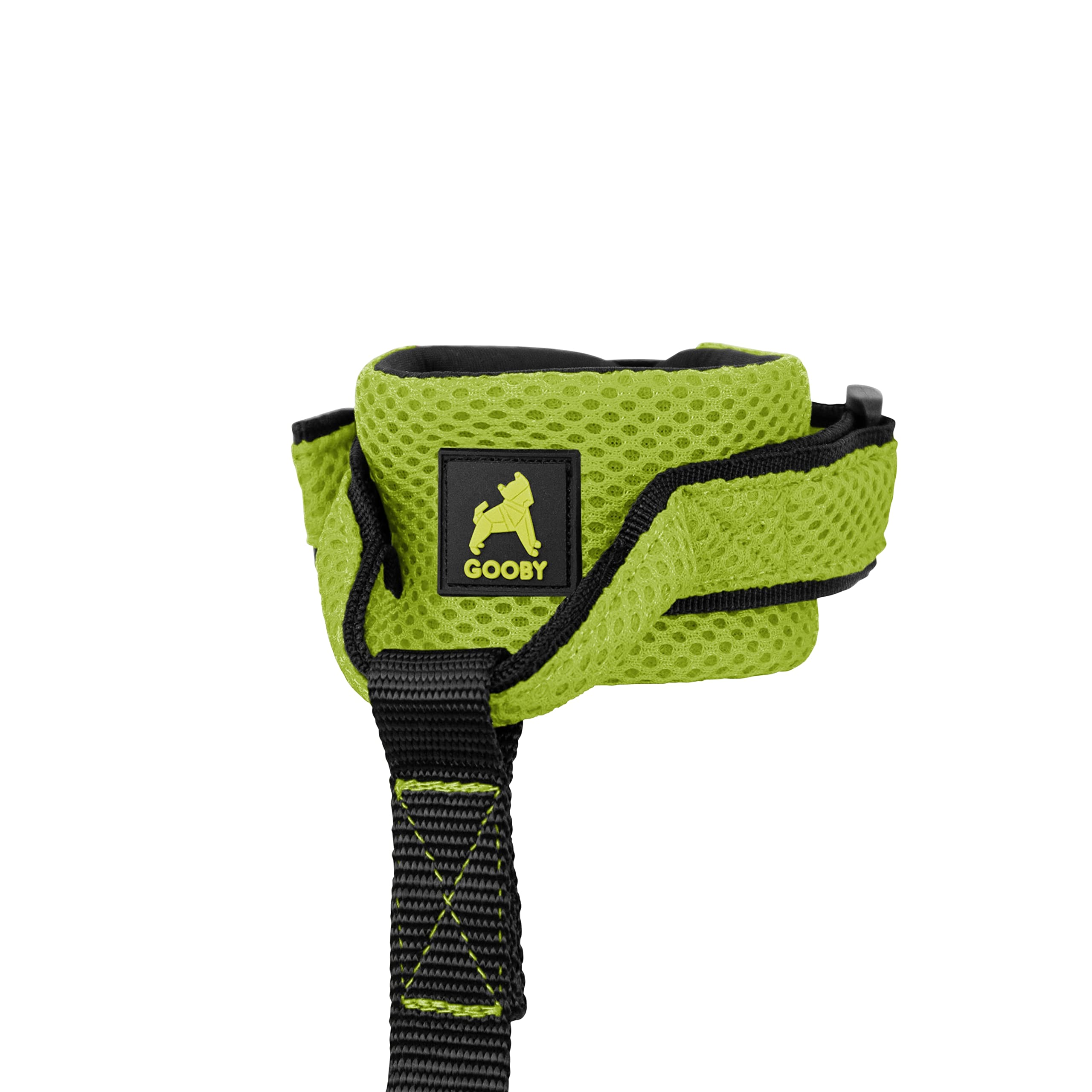 Gooby Soft Mesh Wrist Band Surfer Leash - Green, 6 Ft - Comfortable Hands Free Leash With Elastic Band For Small, Medium And Large Dogs