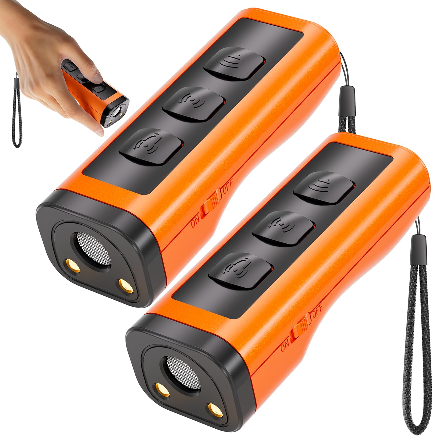 2 Pack Dog Bark Deterrent Devices, Rechargeable Anti-Barking Device For Dogs, 50Ft Long-Range Ultrasonic, Correct Your Dog'S Bad