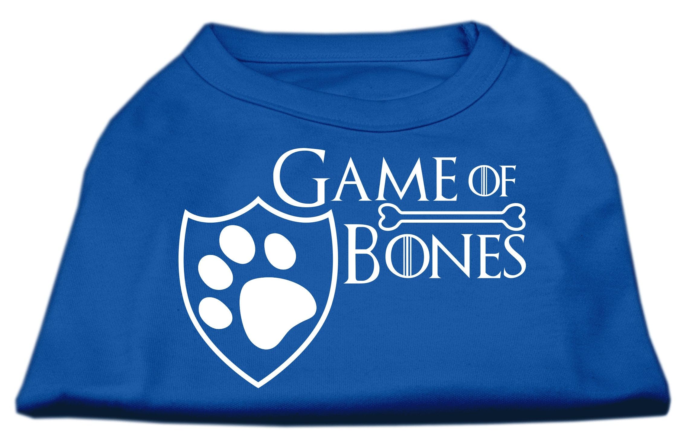 Pet Dog & Cat Shirt Screen Printed, 'Game Of Bones' Bright Pink Sm (3-6 Lbs.)