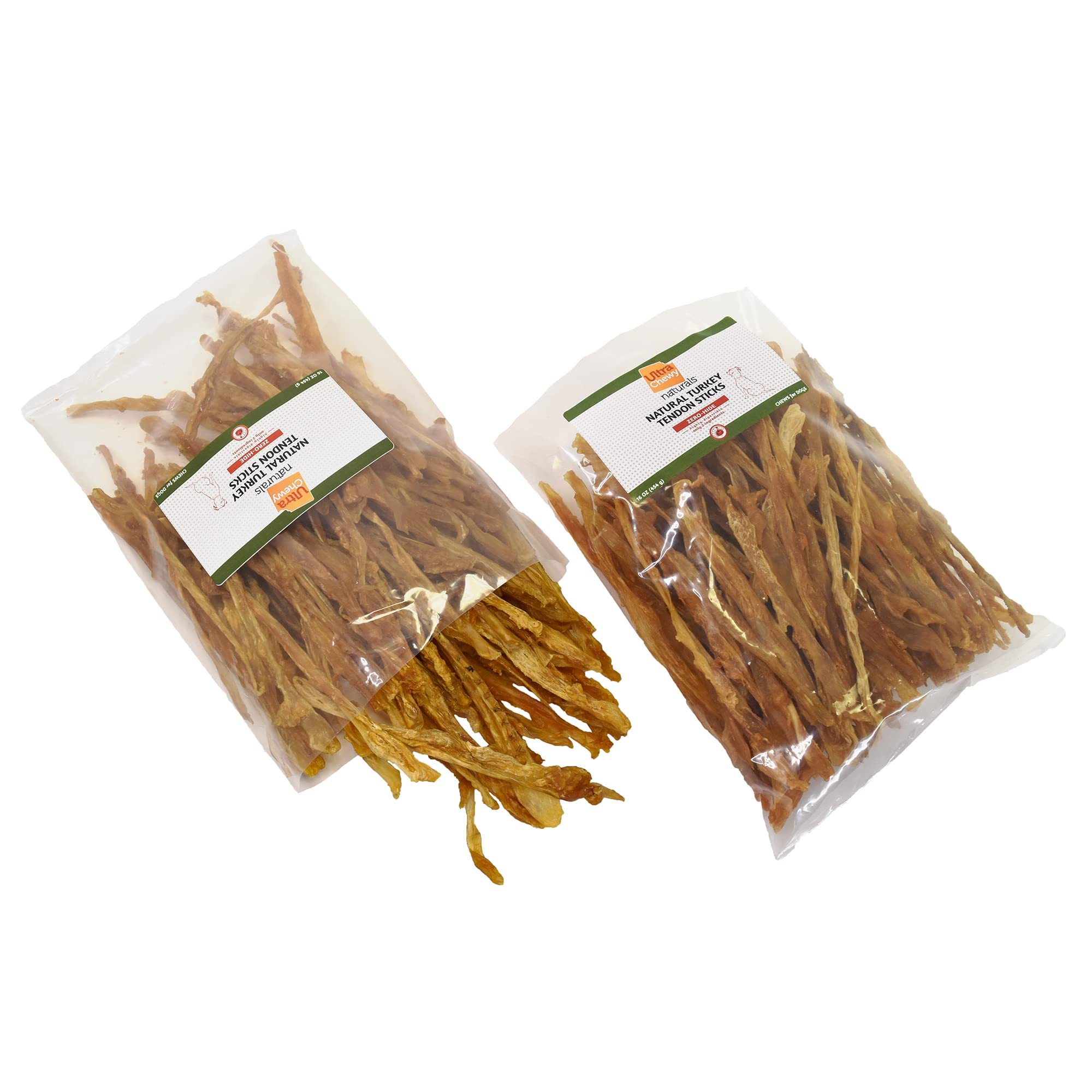 Ultra Chewy Turkey Tendon Sticks for Dogs - Premium All-Natural, Hypoallergenic, Long-Lasting Dog Chew Treat, Easy to Digest, In