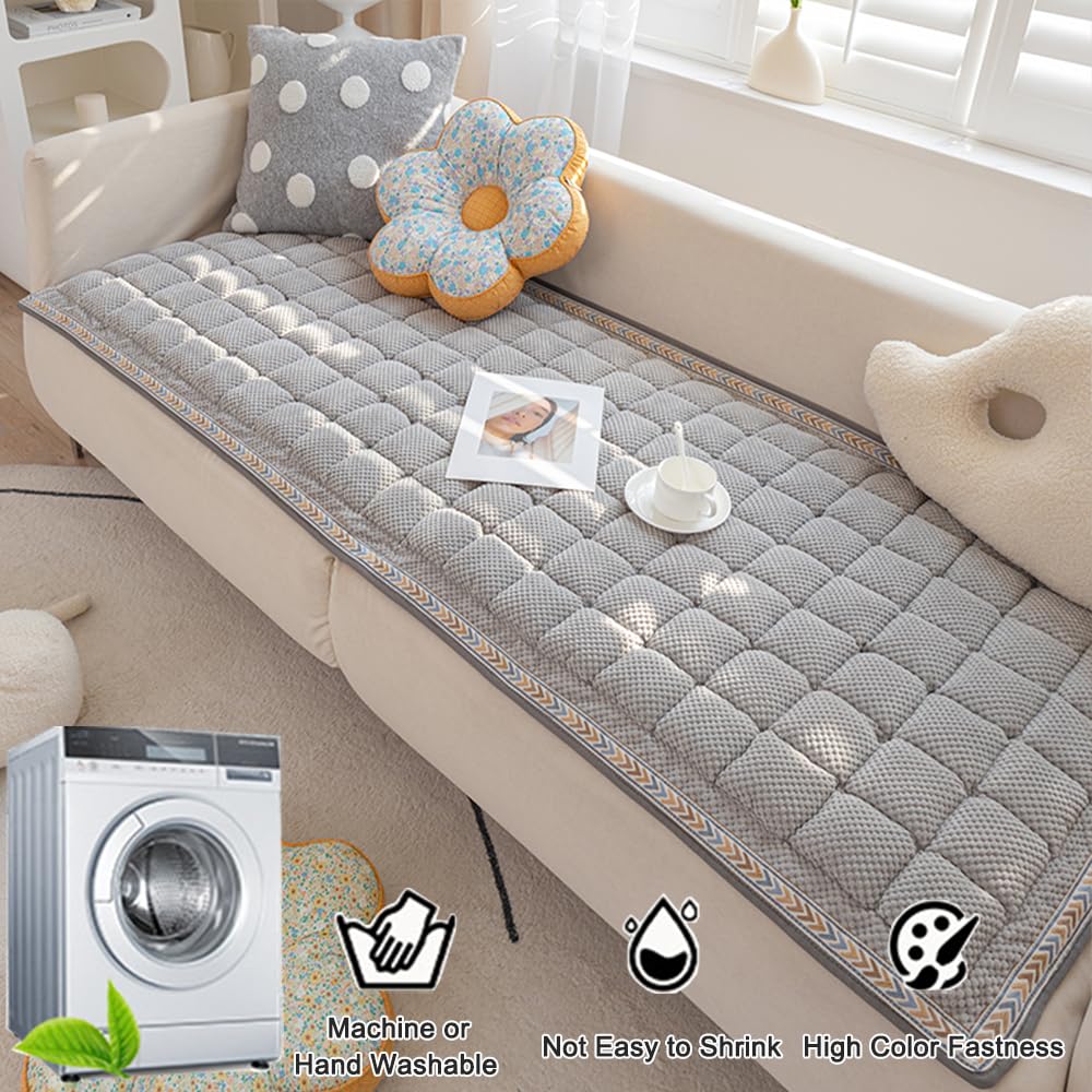 Awjcsv Dog Couch Cover Protector, Couch Cover For Dogs Washable, Pet Couch Covers For Sofa, Non Slip Dog Bed Sofa Cover (Gray, 2