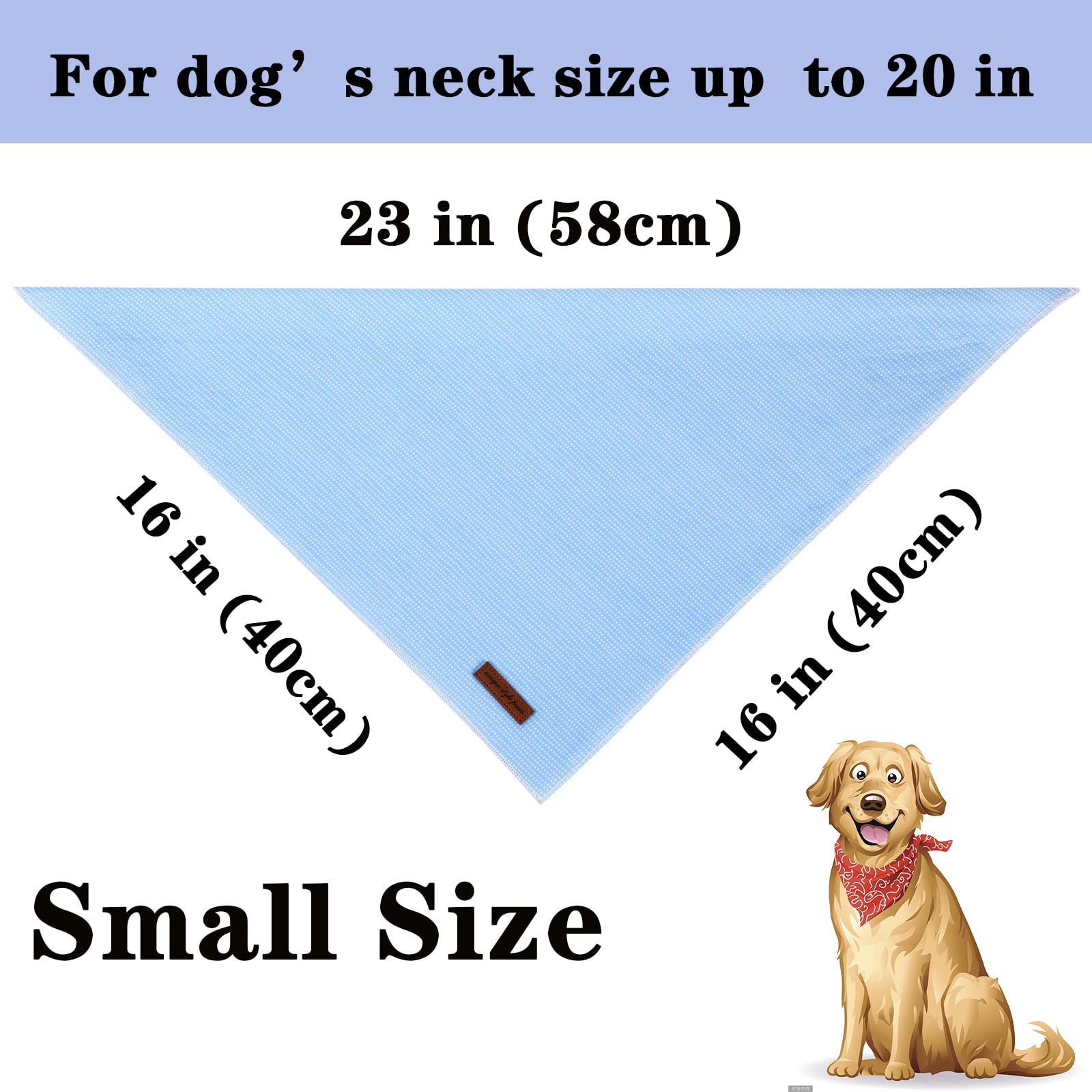 Unique Style Paws Dog Bandanas 1Pc Washable Cotton Triangle Dog Scarfs For Small Medium Large Dogs And Cats-Bluedot-S