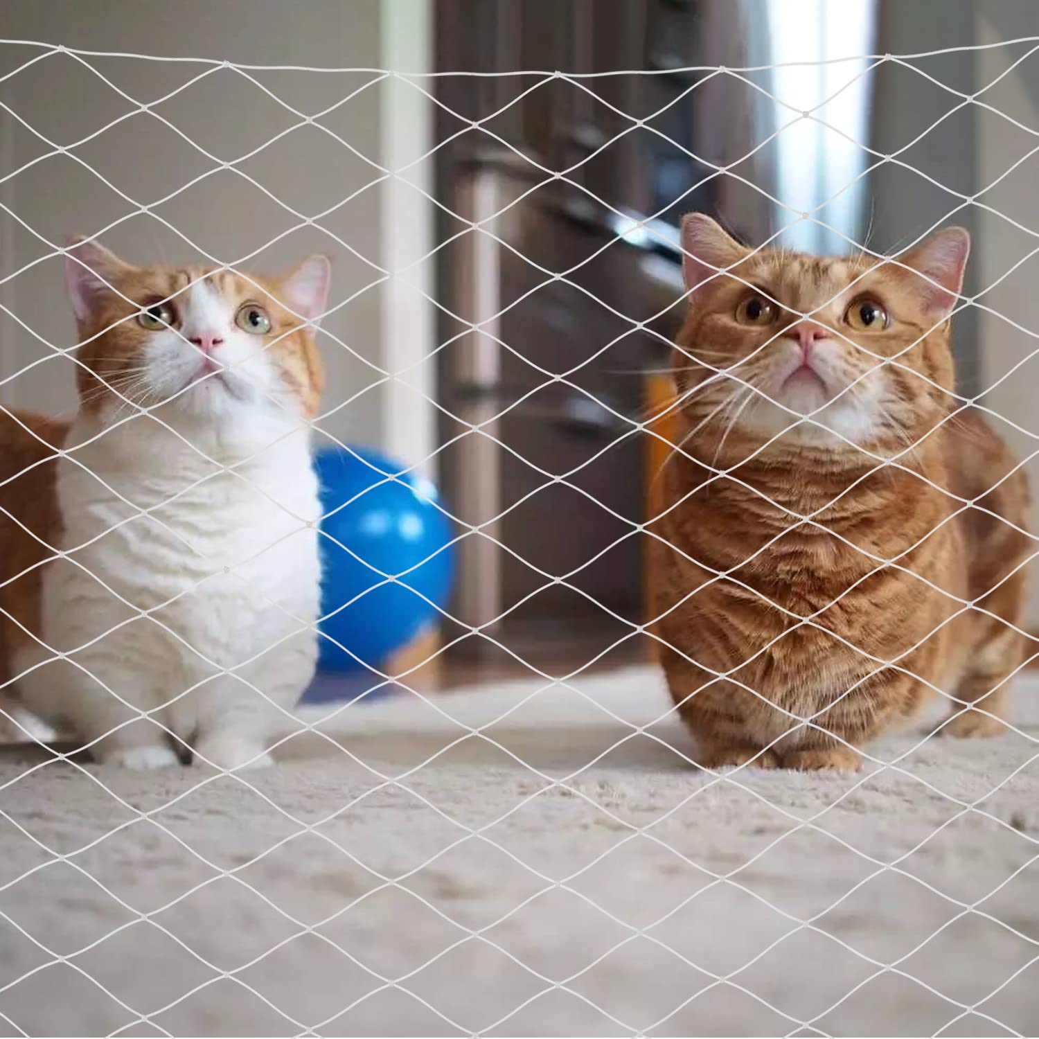 Netting For Balcony, Cat Netting Anti-Fall Mesh Fence, Anti Bird Netting For Garden/Balcony, Transparent Nylon Pet Mesh Fence Fo