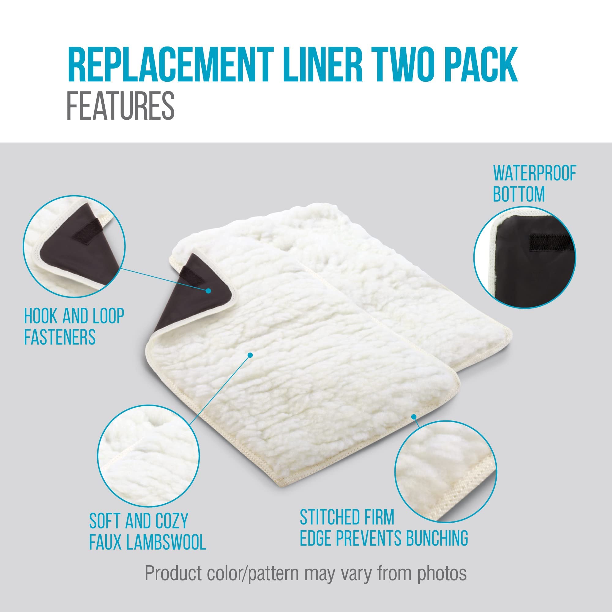 Sherpa (2 Count) Replacement Liners For Travel Pet Carriers - White, Small