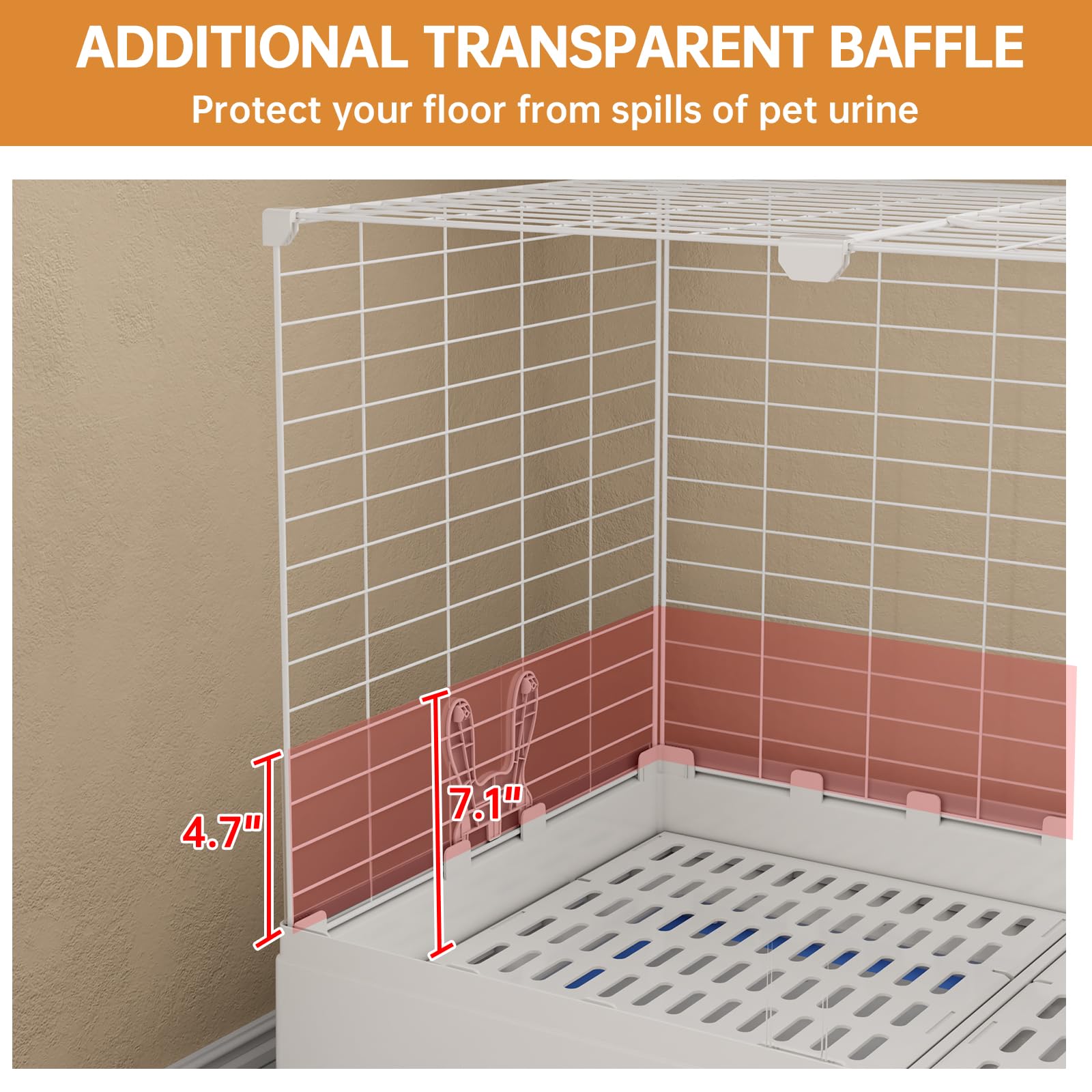 Oneluck Bunny Cage Indoor Rabbit Hutch With Pull Out Tray Rabbit, Guinea Pig, Chinchillas, And Small Animal Cage