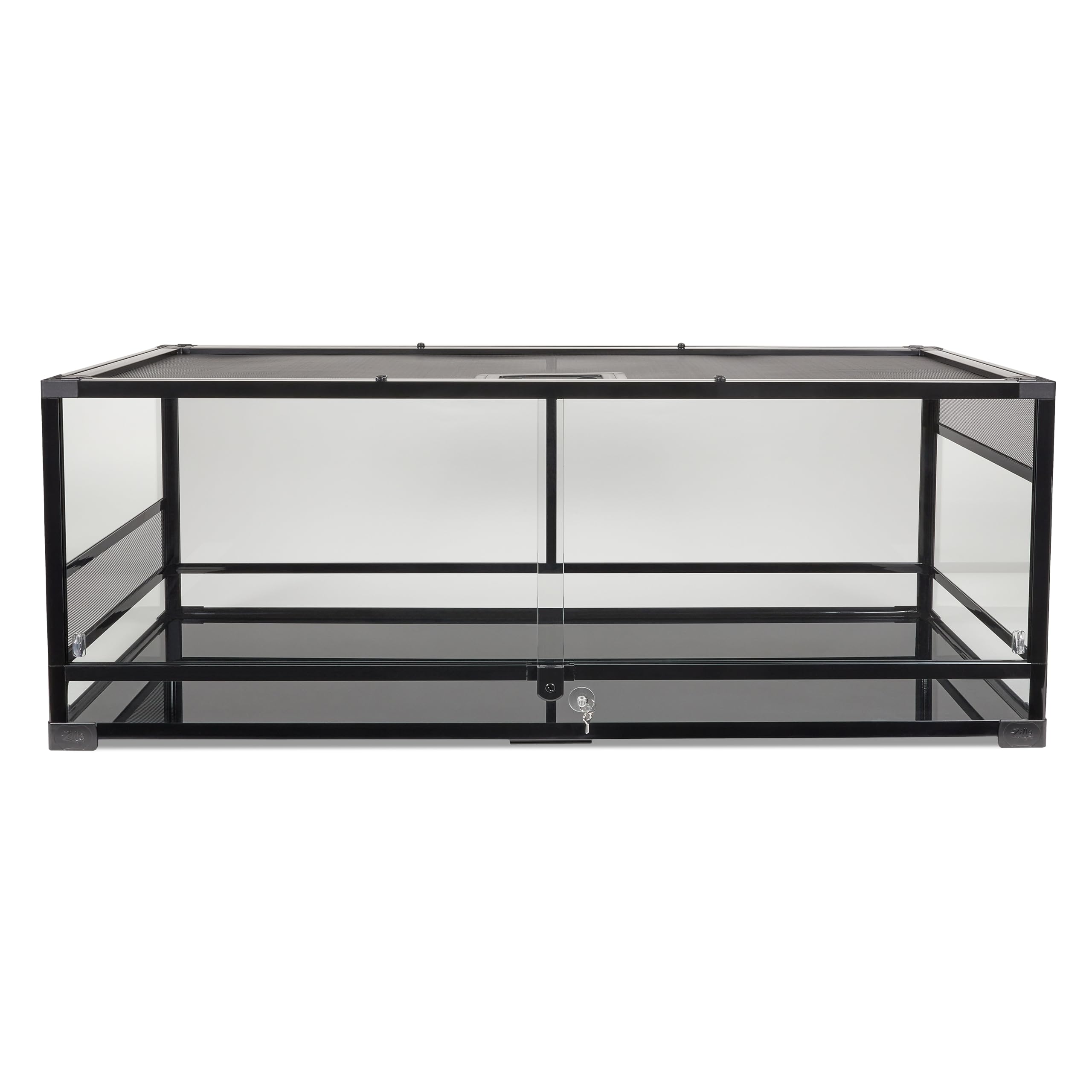 Zilla Quickbuild Reptile 65 Gallon Glass Terrarium Habitat With Sliding Door For Geckos, Snakes, Lizards, Frogs, Turtles, And To