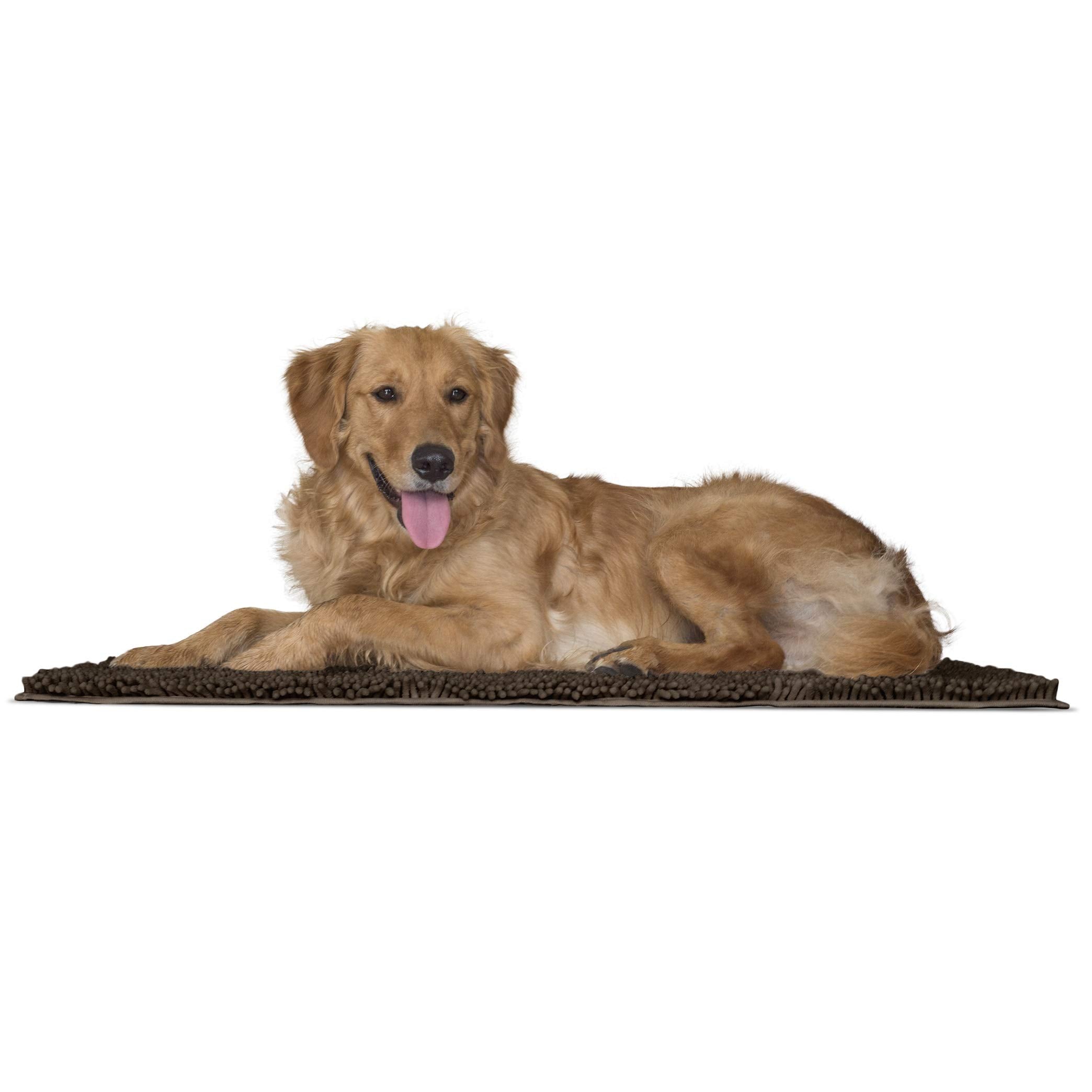 Furhaven 36 x 26 Highly Absorbent Dog Door Mat for Muddy Paws, 100% Washable, Perfect for Entryway, Kitchen, & Bathroom Use - Ch