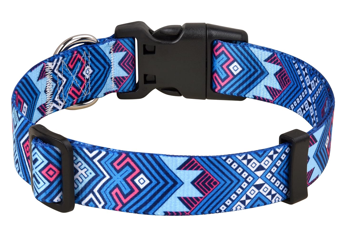 Mihqy Dog Collar With Bohemia Floral Tribal Geometric Patterns - Soft Ethnic Style Collar Adjustable For Small Medium Large Dogs(Blue Ethnic Style,Xs)