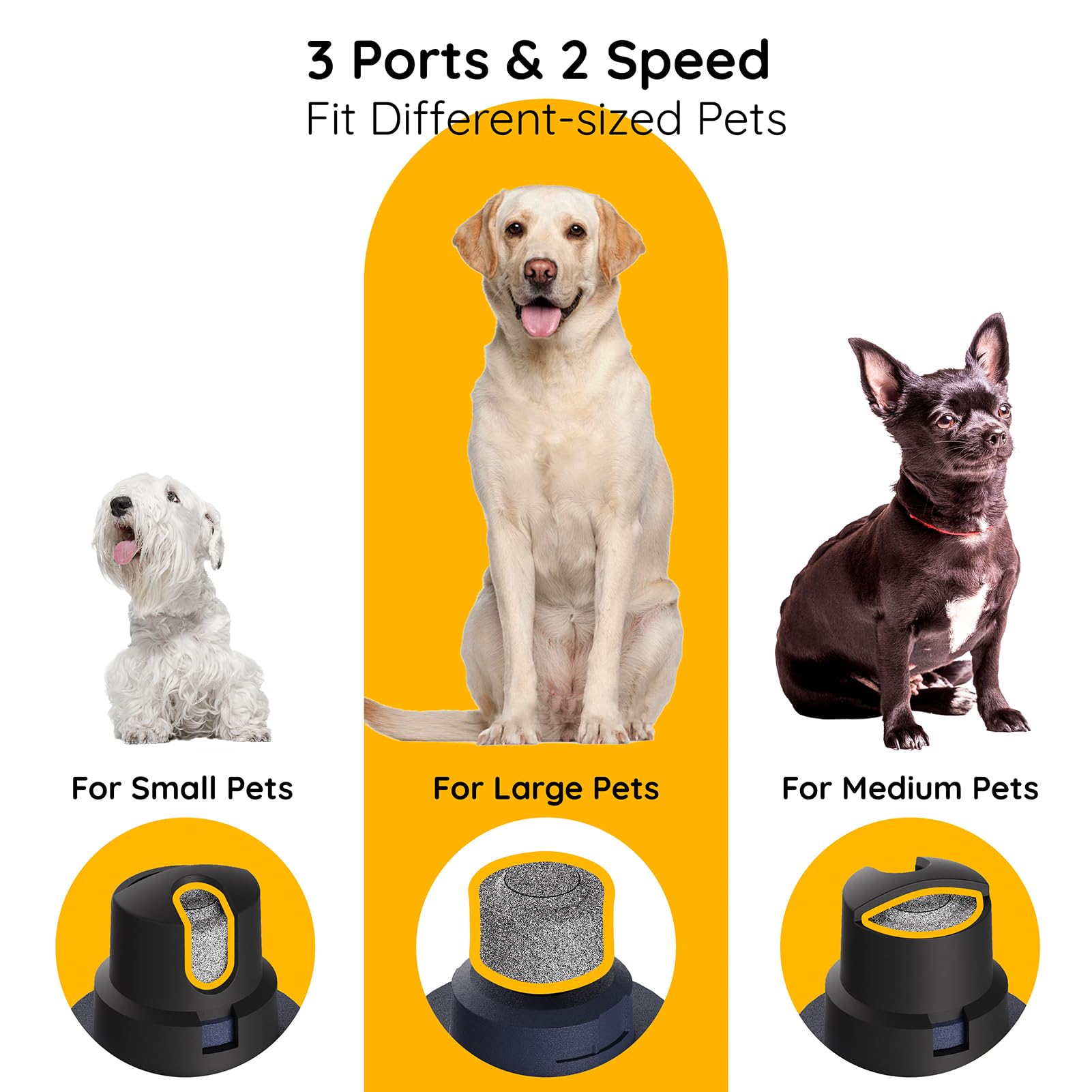 Bonve Pet Nail Grinder For Dogs - Electric Dog Nail Trimmers With 2 Led Lights Super Quiet, Coarse & Fine Grinding Wheels. Recha