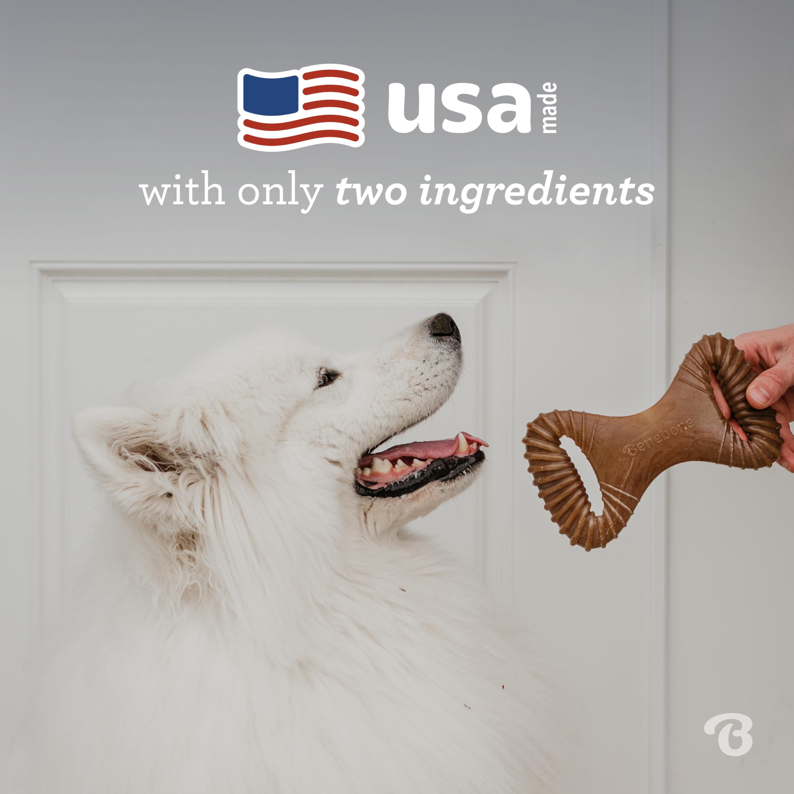 Benebone Dental Durable Dog Chew Toy For Aggressive Chewers, Real Chicken, Made In Usa, Large