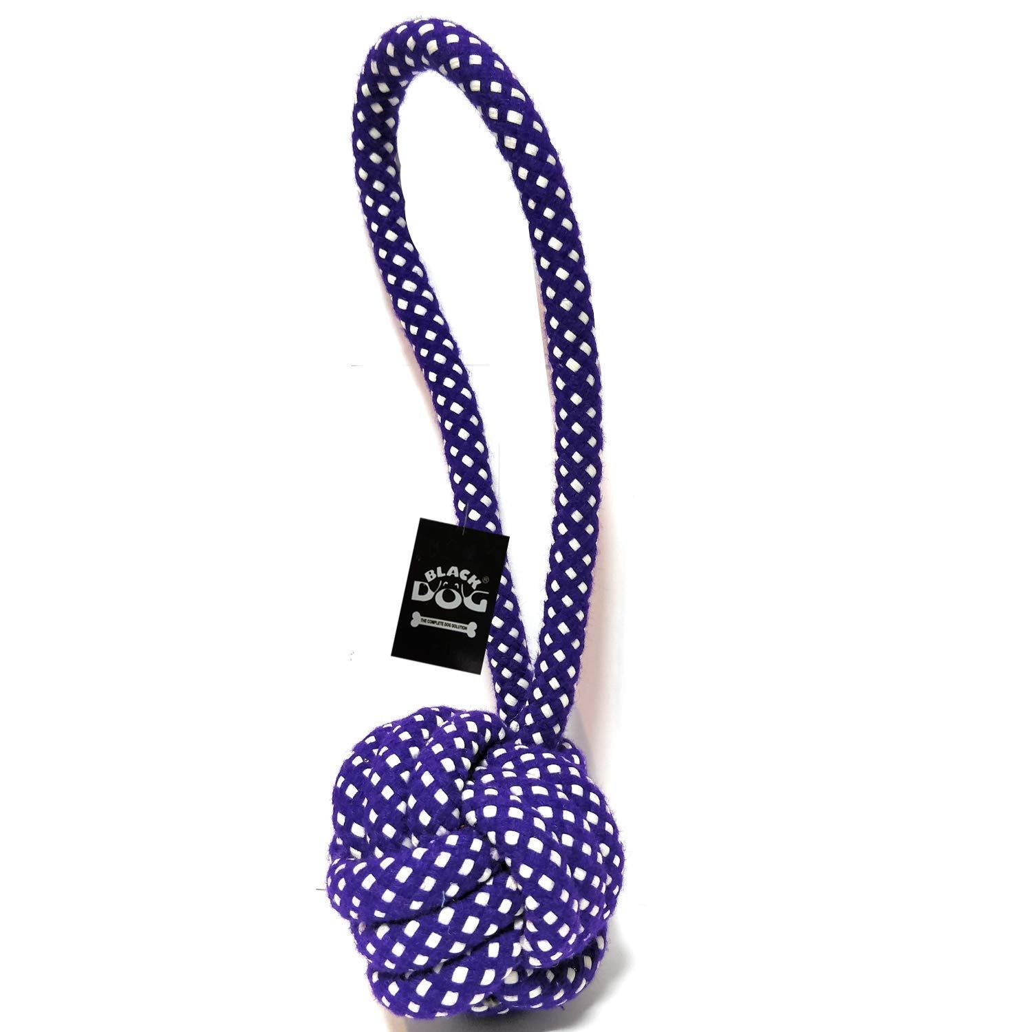 Black Dog Cotton Durable Dog Chew Rope Ball Toy for Small to Medium Dogs (Color May Vary)