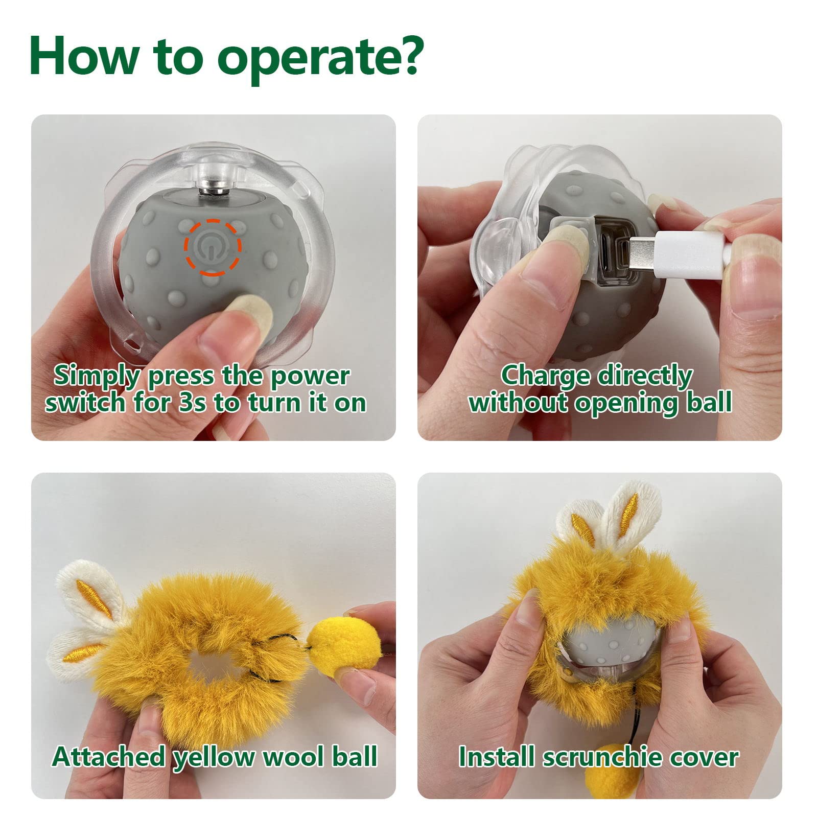 Aukl Interactive Cat Toys Ball Super Drive Electric Cat Toy Automatic Rolling Robotic Car Motion Activate