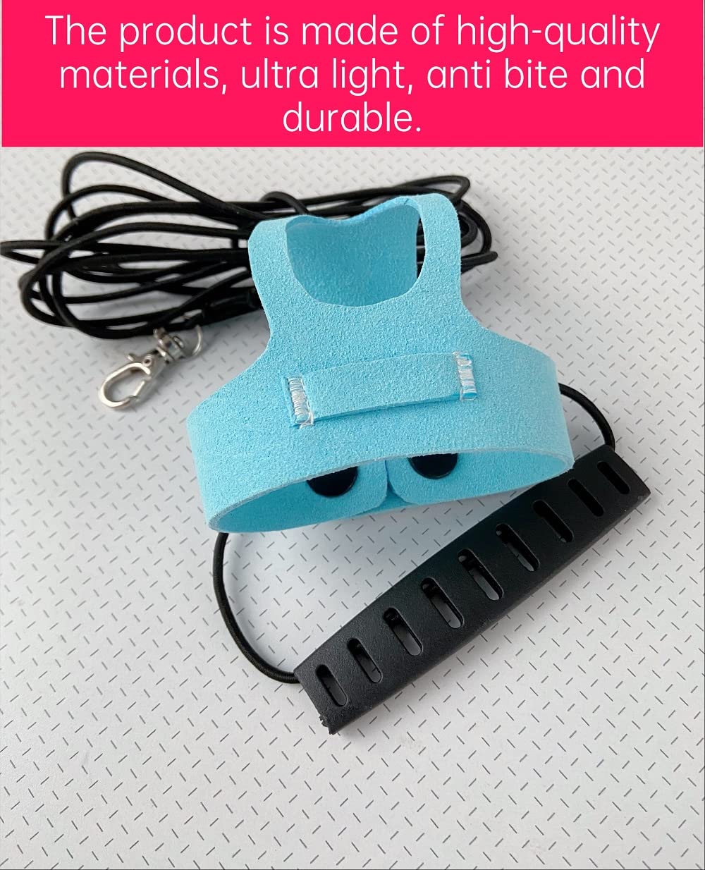 Hezhuo Bird Flight Harness Vest, Parrot Suit With Leash For Parakeets Cockatiels Conures Budgies, Flying Clothes Rope And Handle Outdoor Activities Training, Anti Bite (2M, Blue)