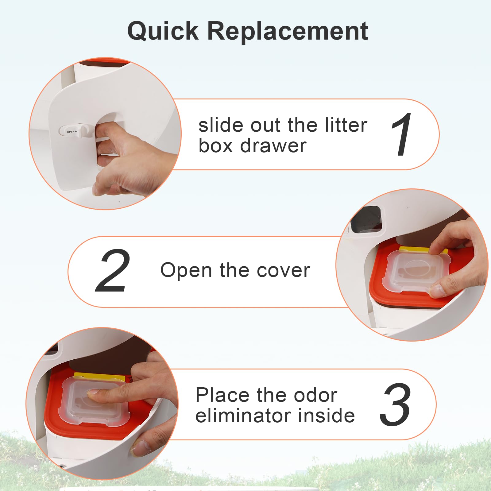 Upgrade N50 Odor Eliminator Exclusive For Puramax Self-Cleaning Cat Litter Box, Cat Toilet Odor Control For Petkit Puramax Autom