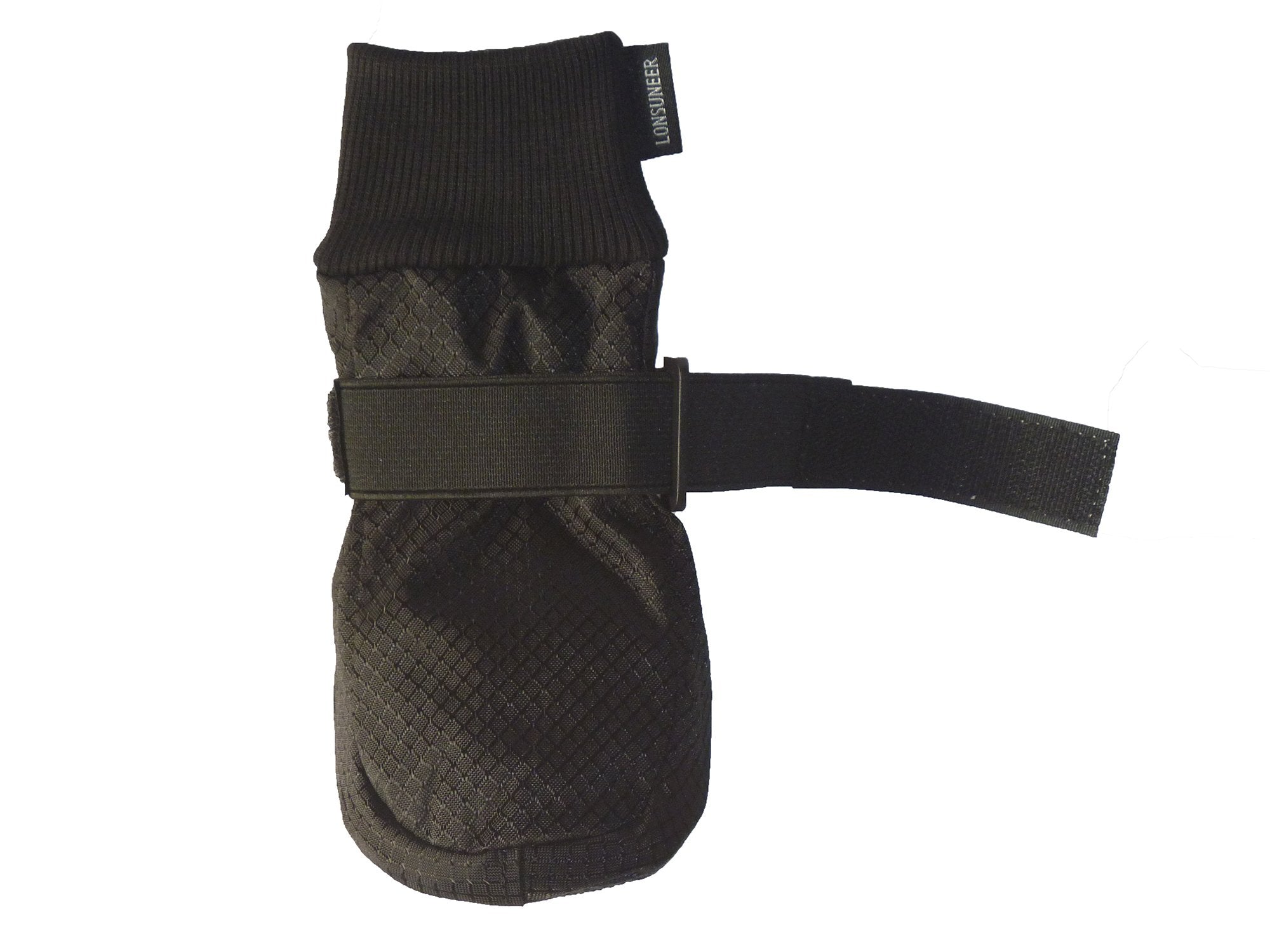 Lonsuneer Winter Paw Protector Dog Boots Waterproof Soft Sole And Nonslip Set Of 4 Color Black Size Medium