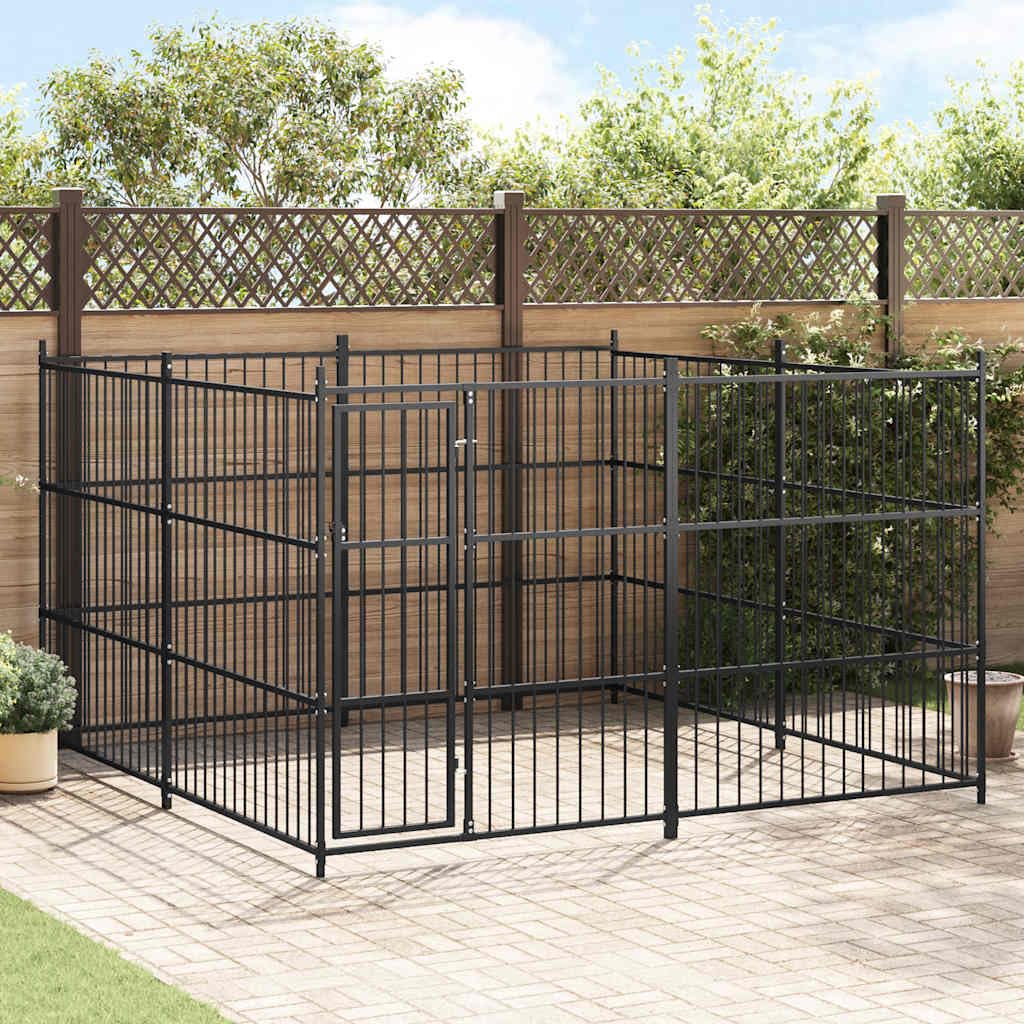 vidaXL Outdoor Dog Kennel 118.1x118.1x72.8