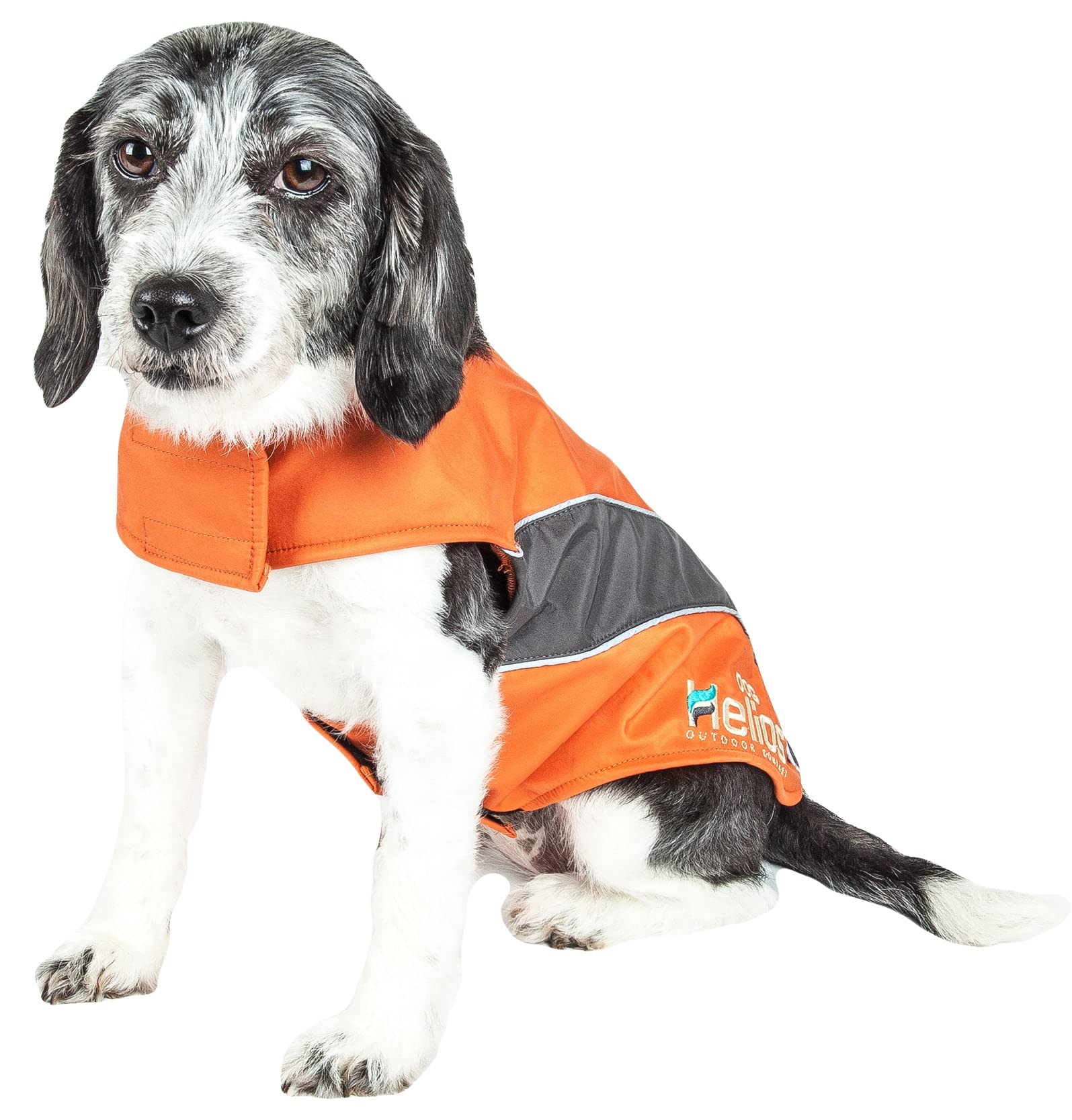 DOGHELIOS High Octane Softshell Neoprene Polar Fleece Reflective Performance Pet Dog Coat Jacket w/ Blackshark technology, X-S
