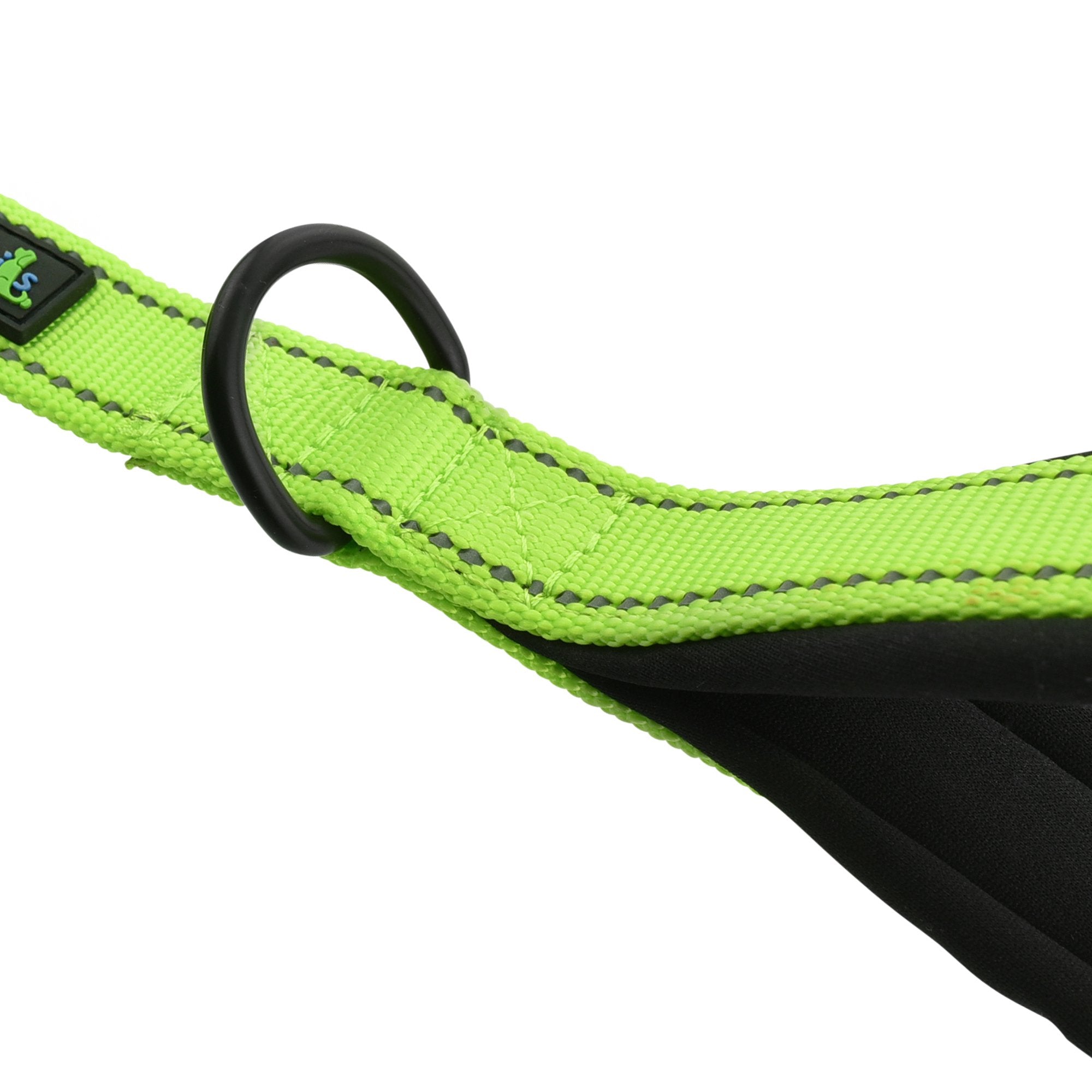 Wagtime Club Soft &Thick Dual Handle 6Ft Dog Leash, Premium Nylon Double Padded Handles For Medium, Large Or Xlarge Dog (Reflective Neon Green)