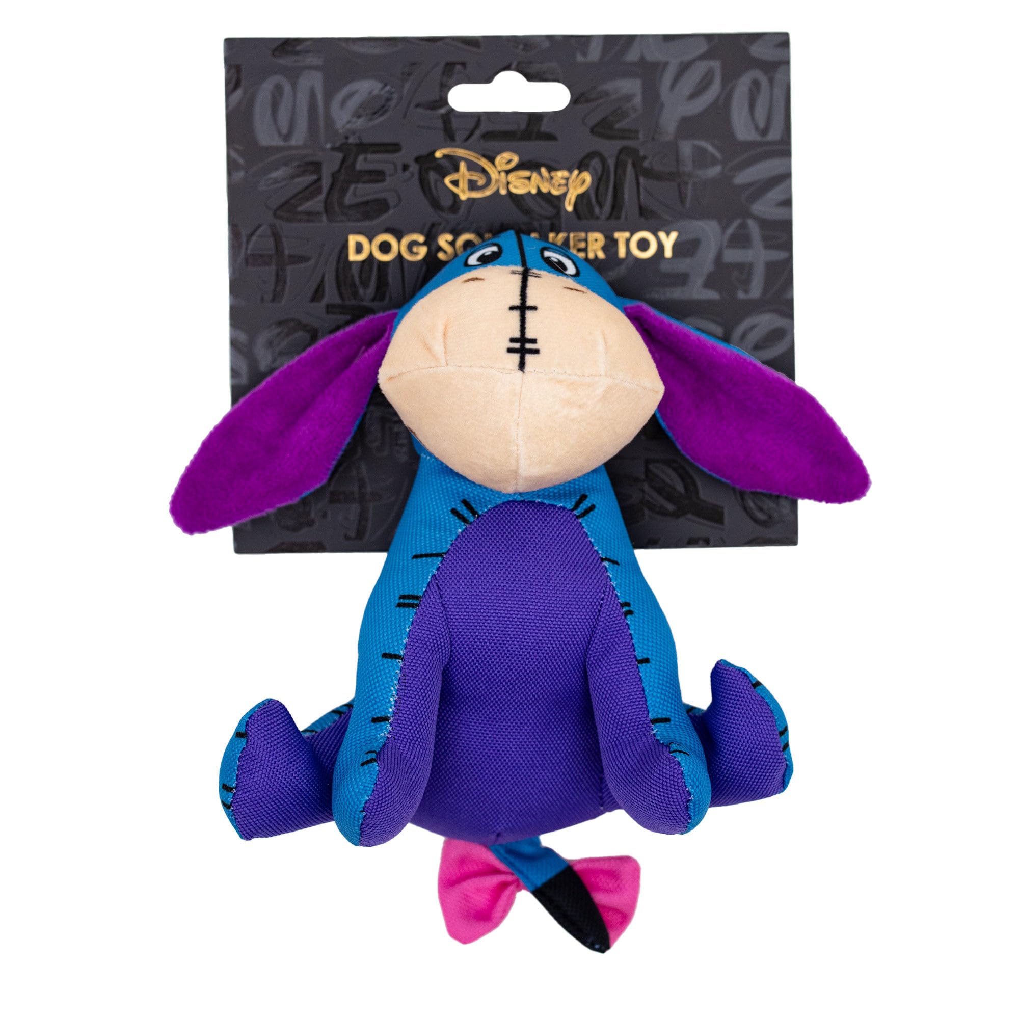 Buckle-Down Disney Dog Toy, Winnie The Pooh Eeyore Sitting Pose Blue Pet Toy, Ballistic Nylon Plush